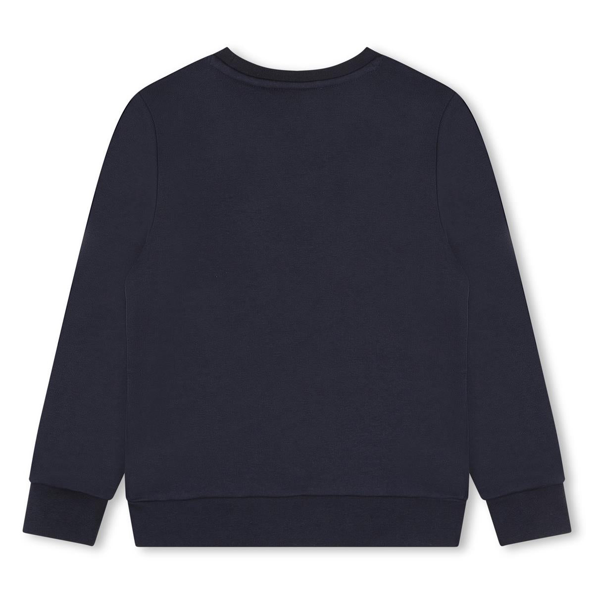 Boys Blue Logo Cotton Sweatshirt