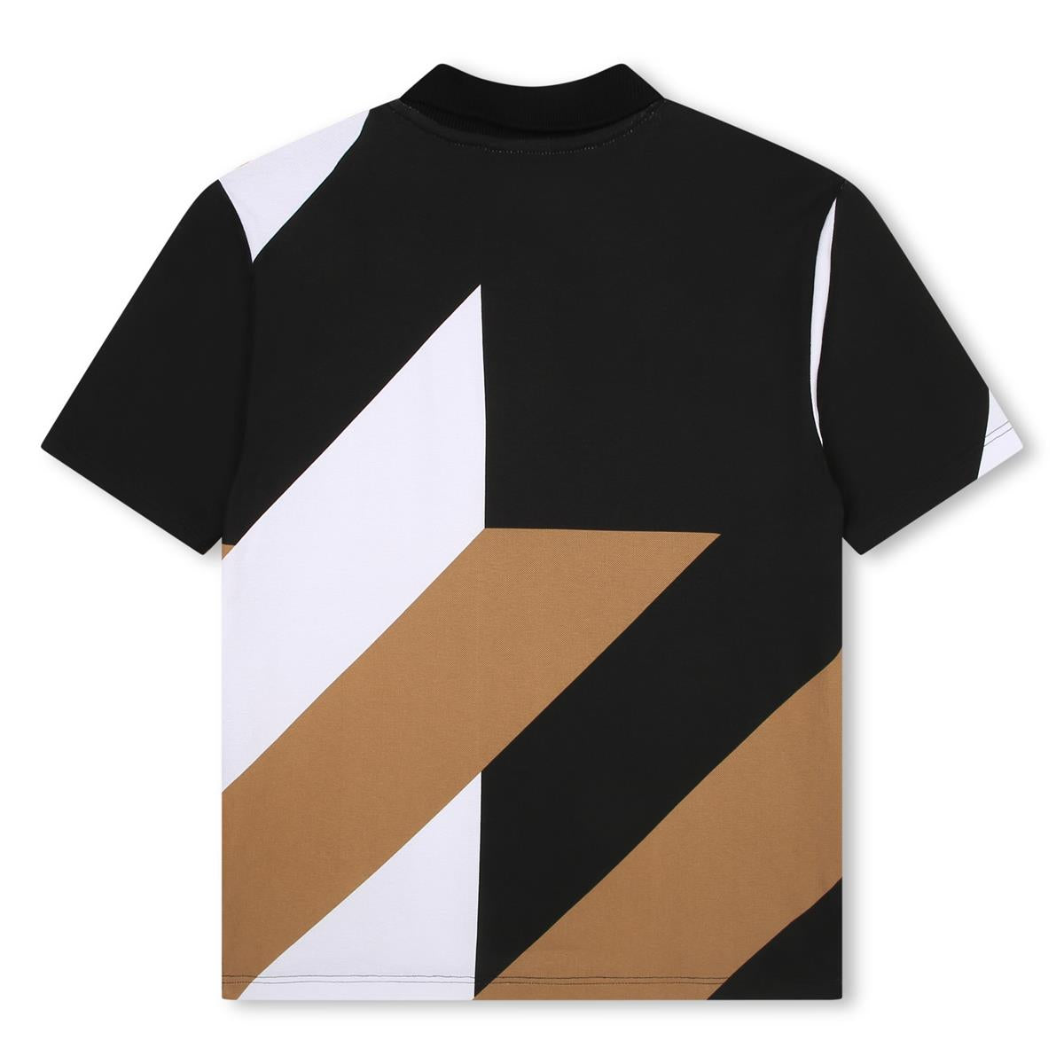 Boys Black Cotton Polo Shirt