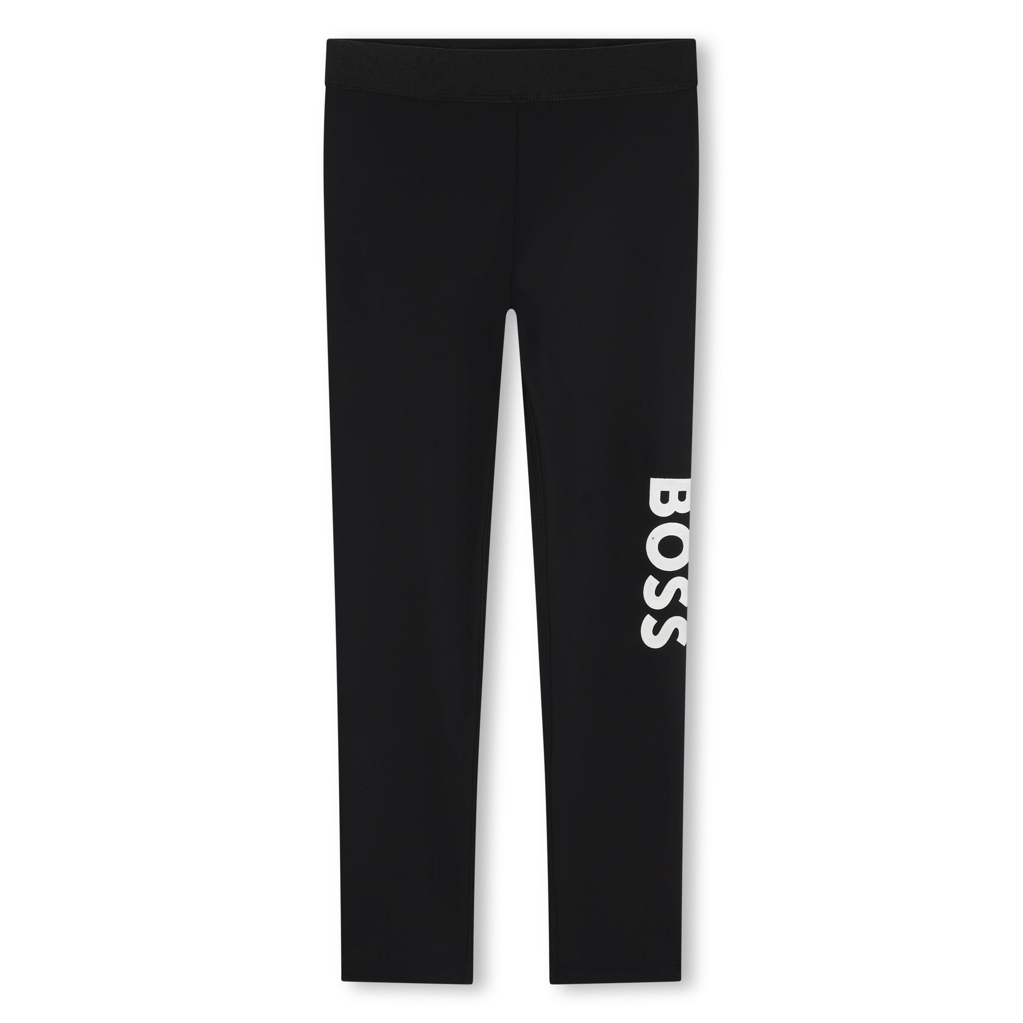 Girls Black Logo Leggings