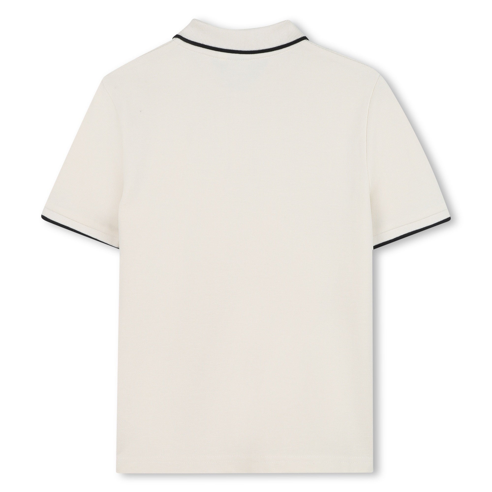 Boys White Cotton Polo Shirt