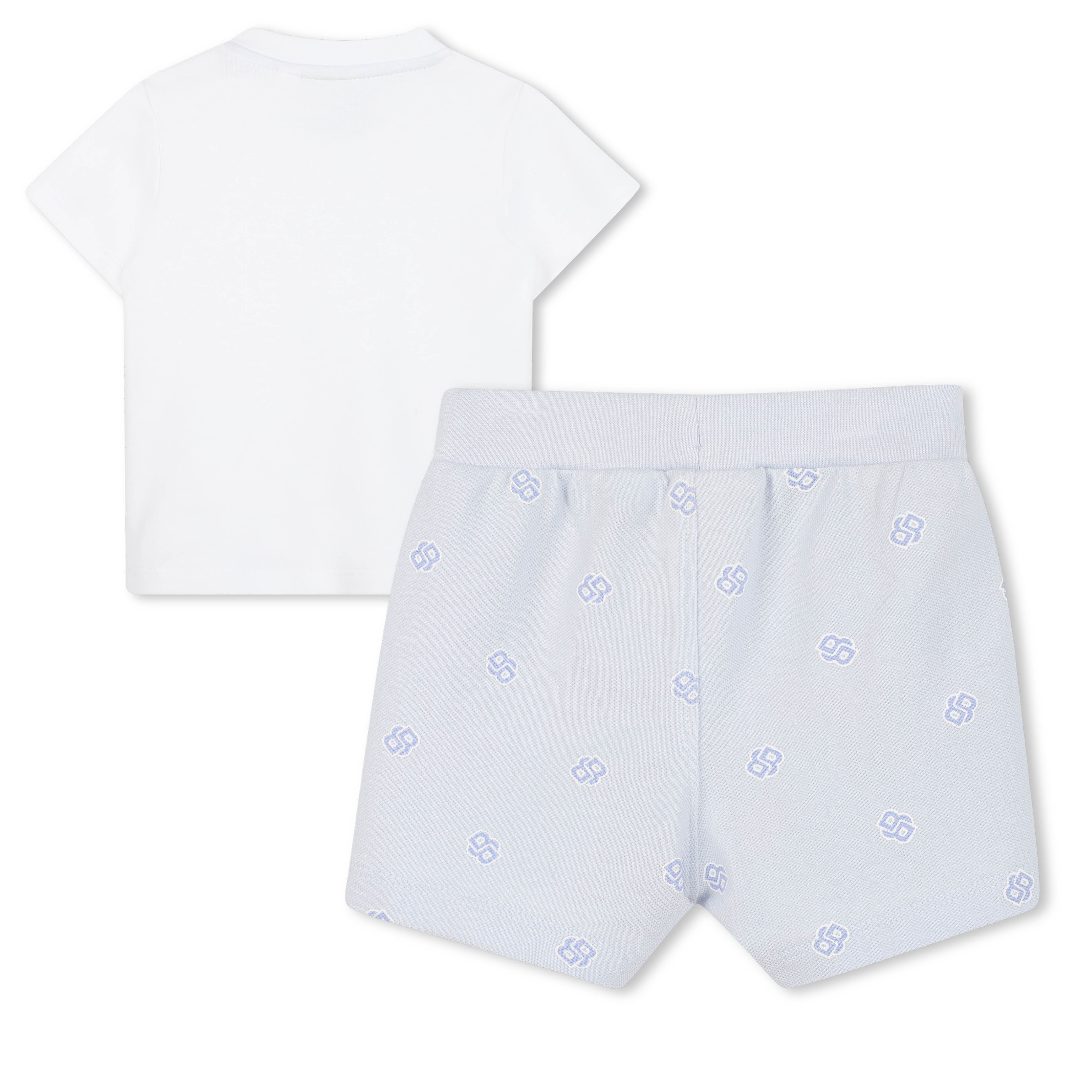 Baby Boys White Logo Cotton Gift Sets