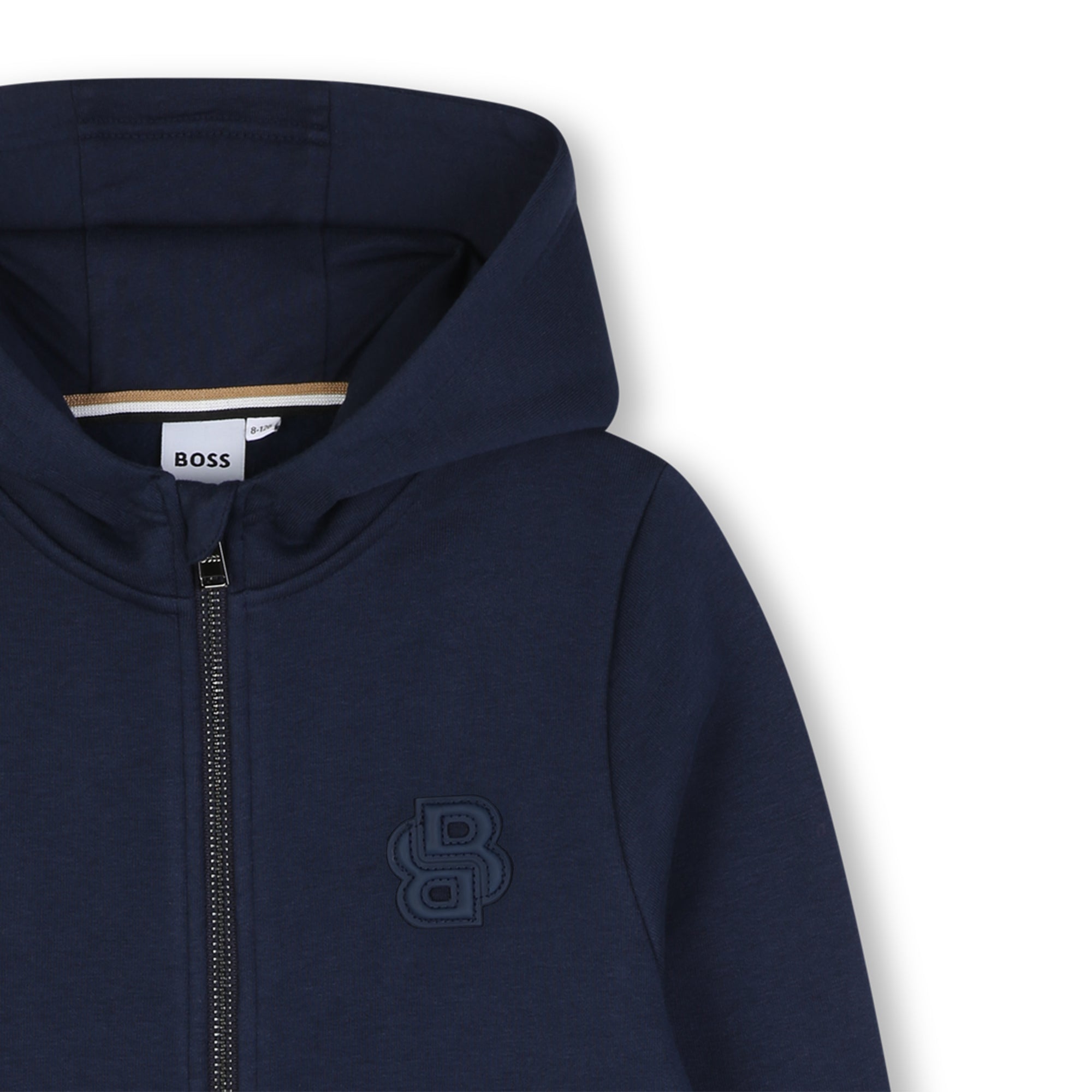 Boys Blue Cotton Zip-Up Top