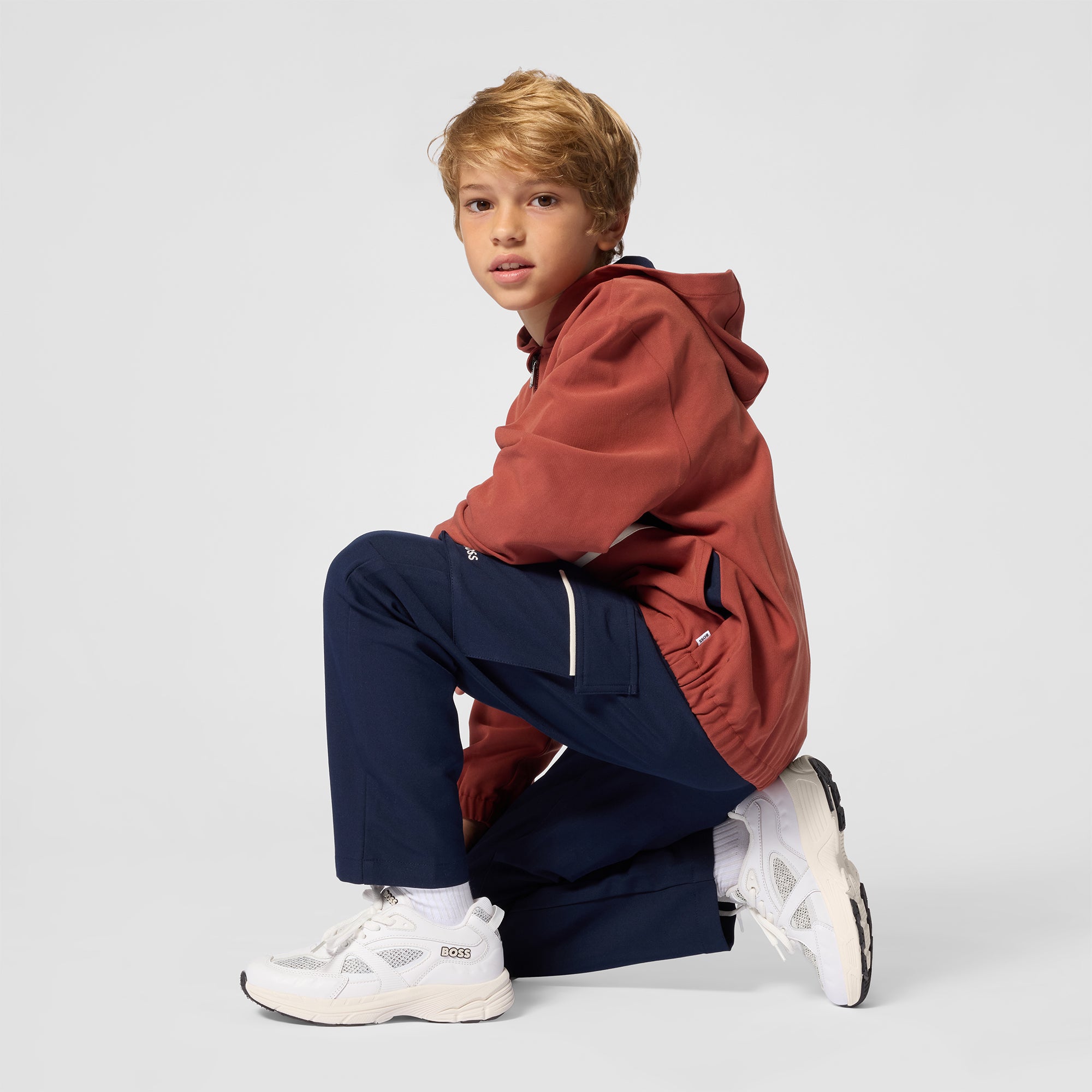 Boys Red Hooded Sweatshirt