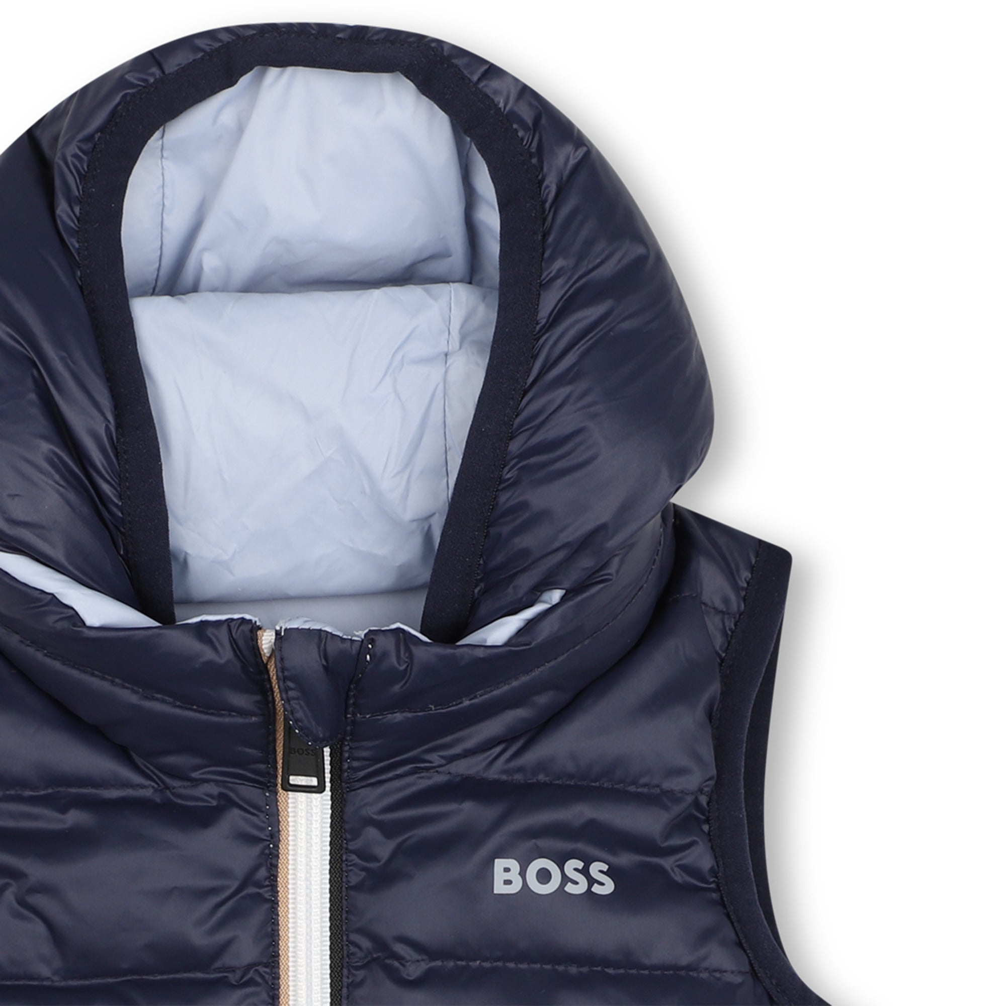 Baby Boys Dark Blue Reversible Padded Down Gilet