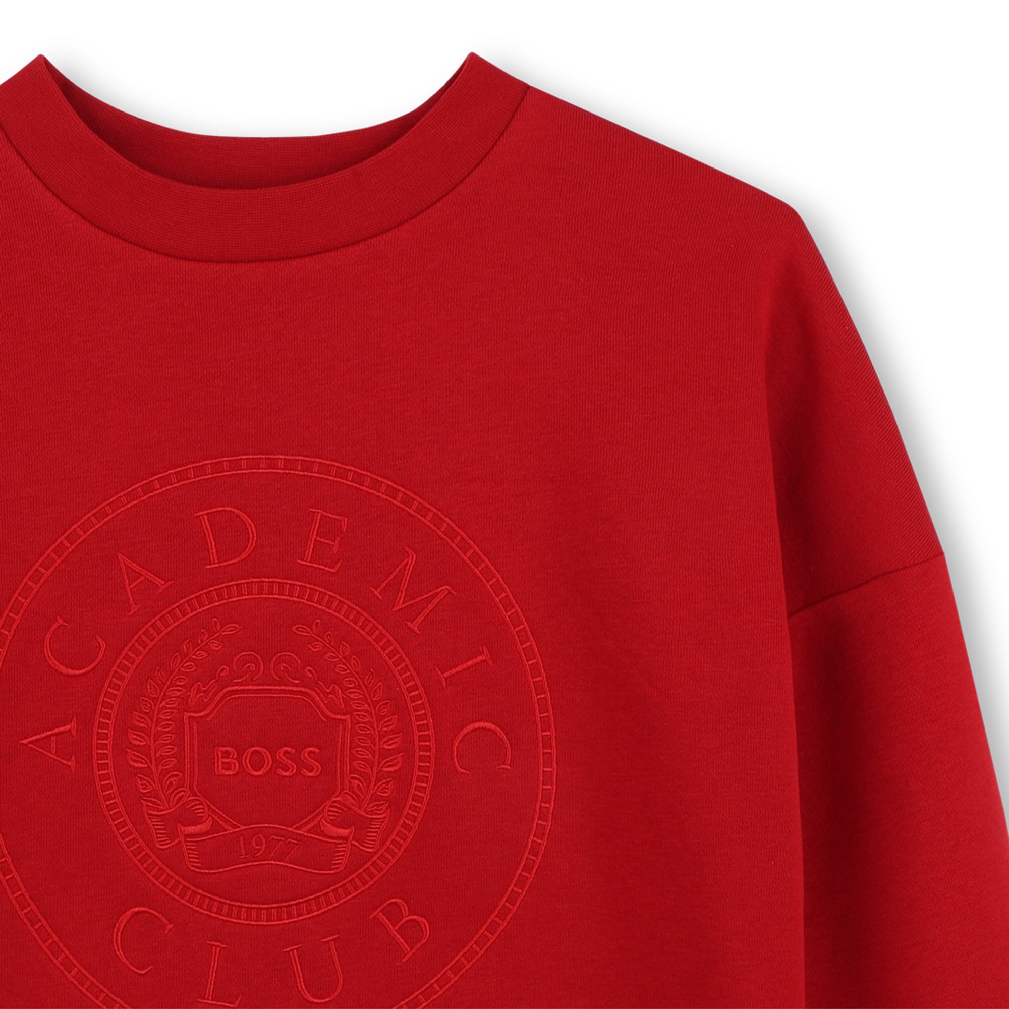 Boys & Girls Red Cotton Sweatshirt