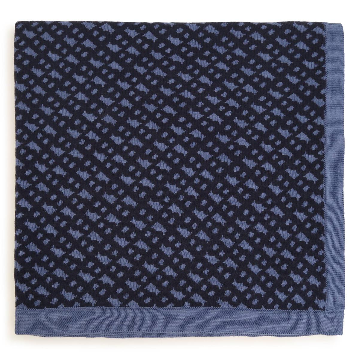 Baby Boys & Girls Navy Cotton Blanket(75x75cm)