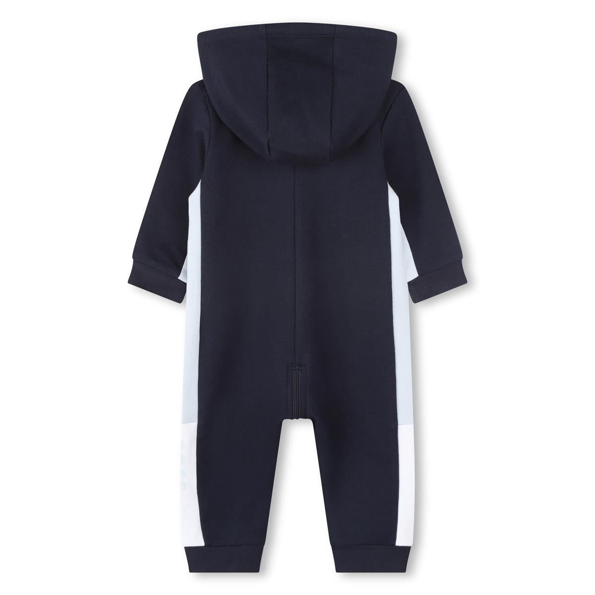 Baby Boys Navy Cotton Babysuit