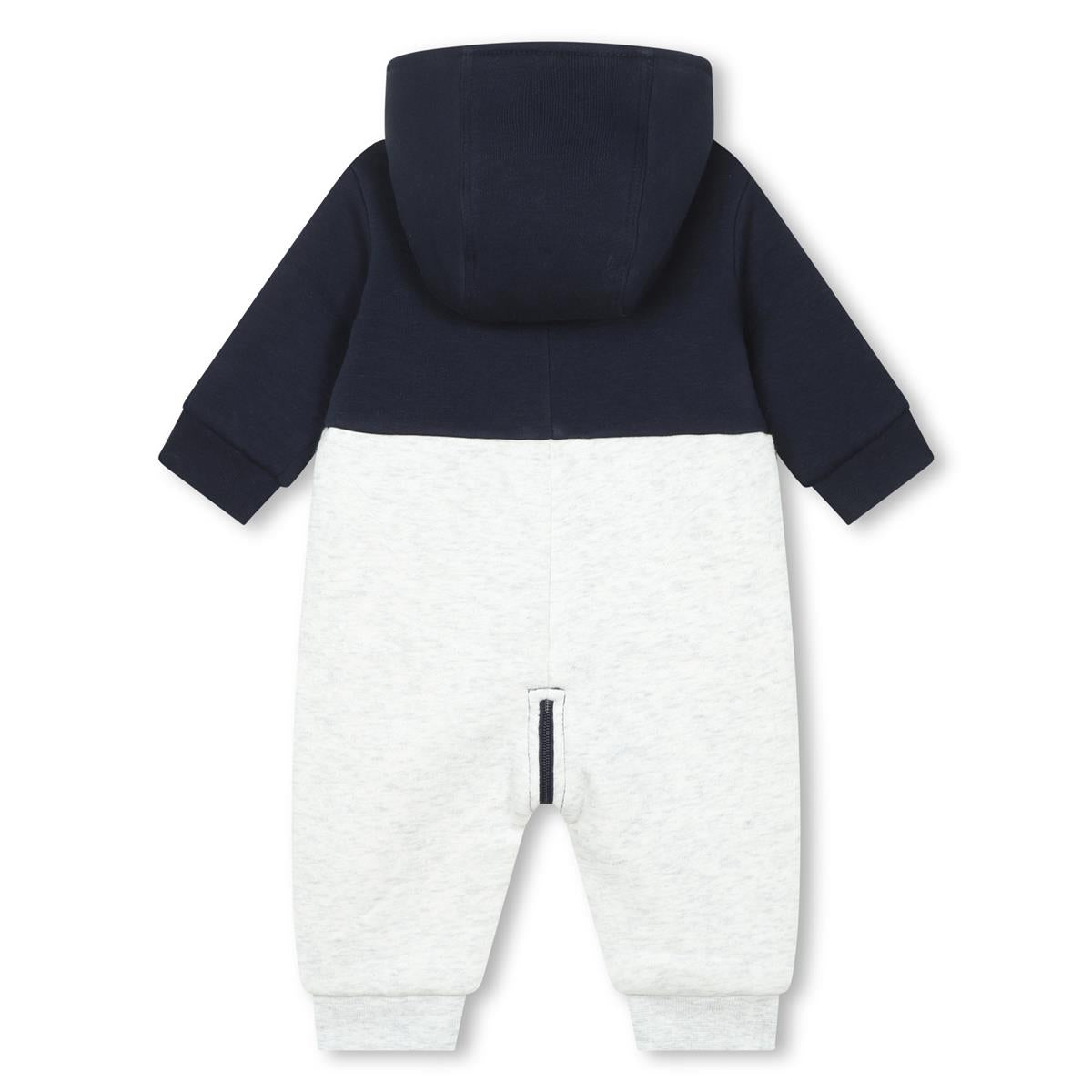 Baby Boys Navy Cotton Babysuit