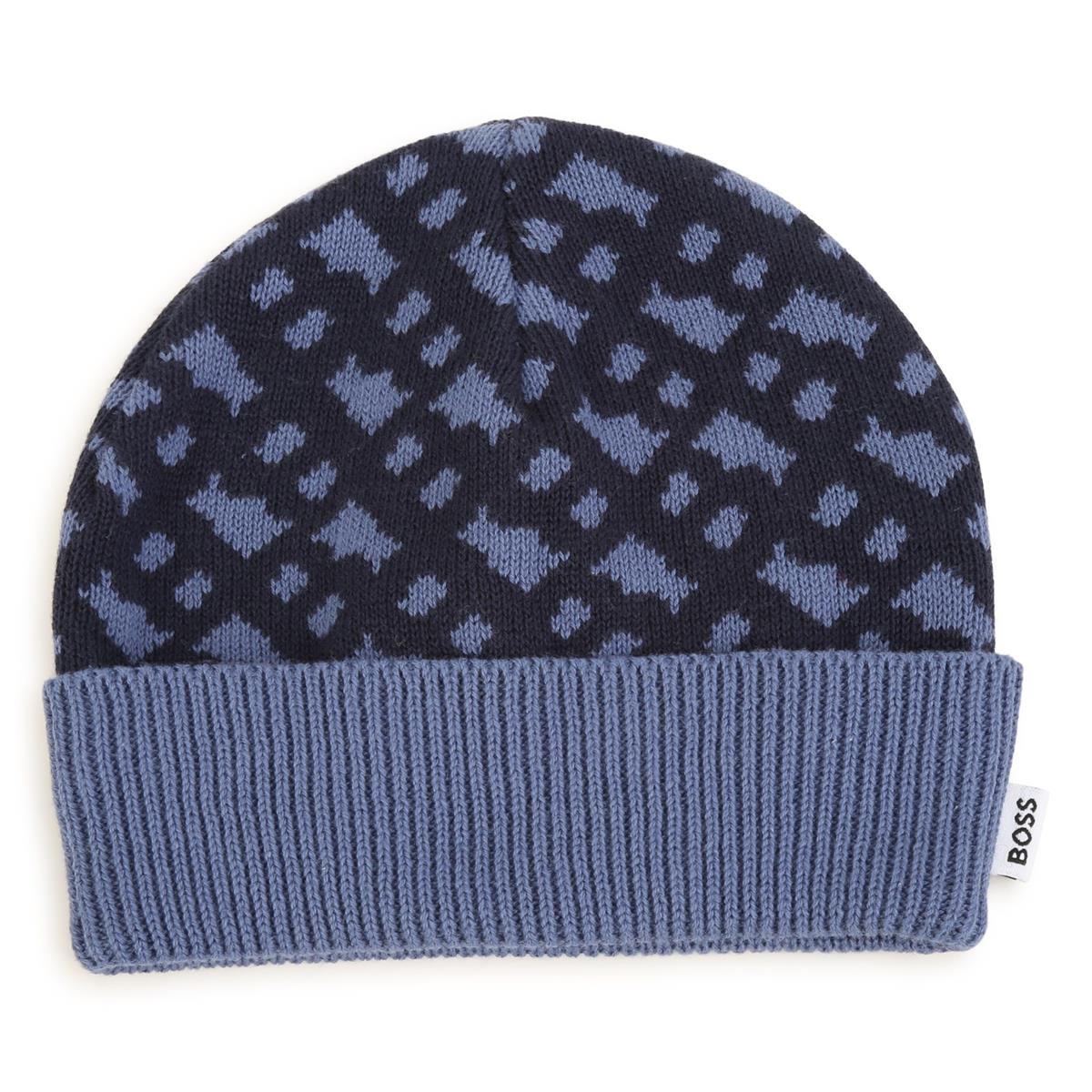 Baby Boys Navy Cotton Hat & Socks