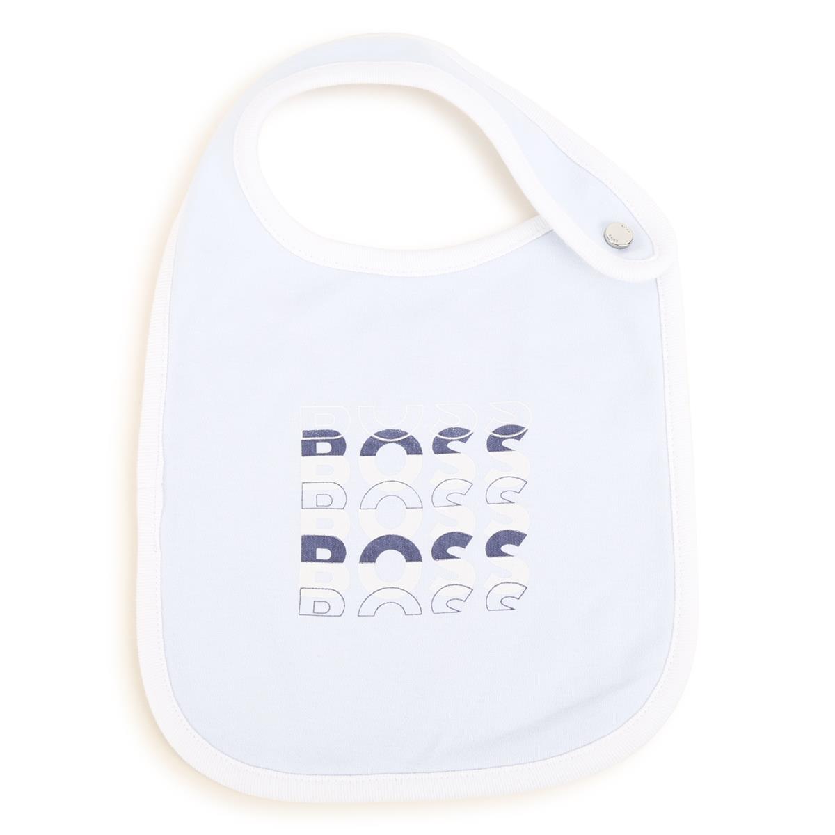 Baby Boys Light Blue Cotton Bib Set(3 Pack)