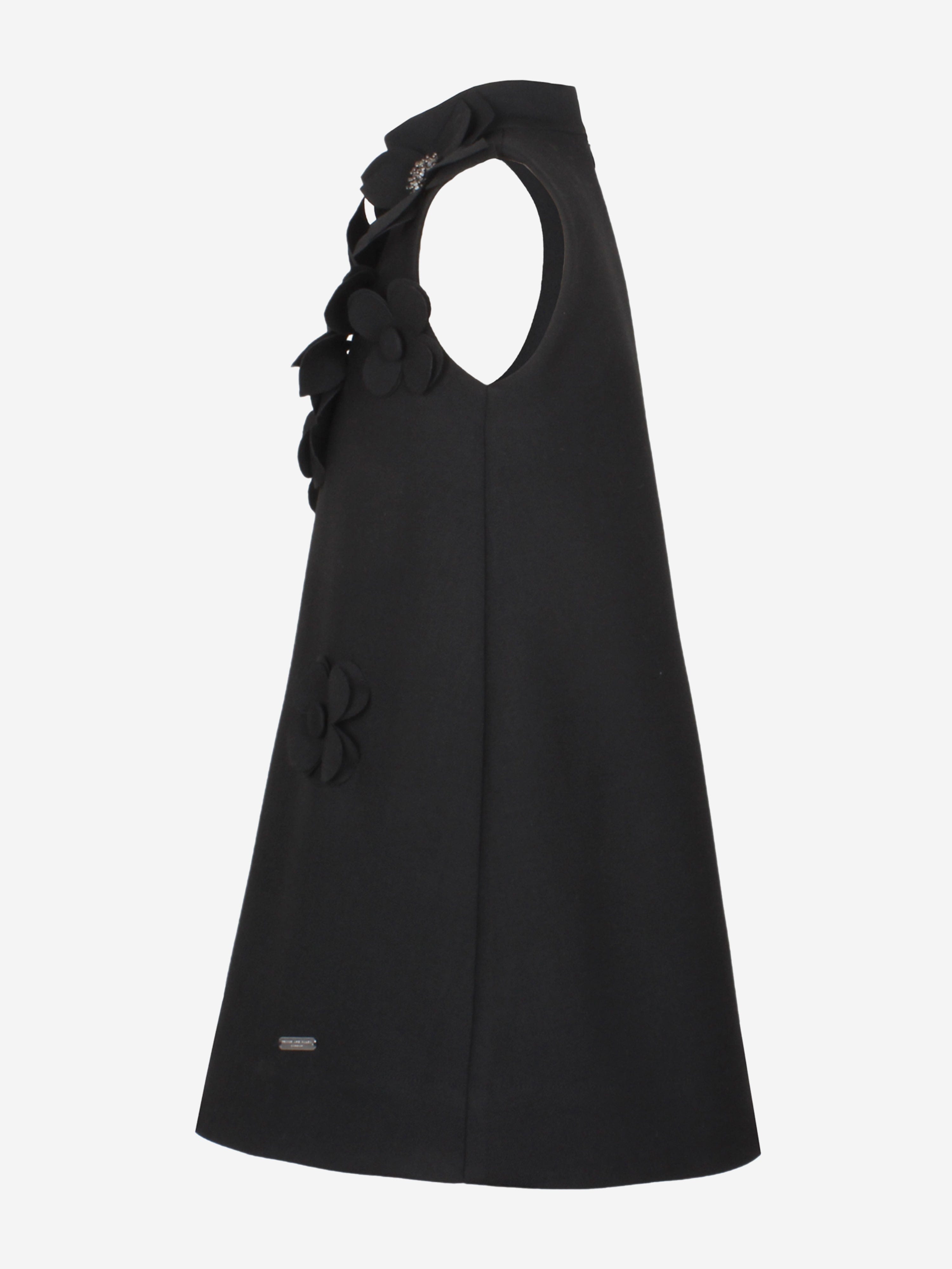 Jessie And James Girls Willow Flower Dress in Black