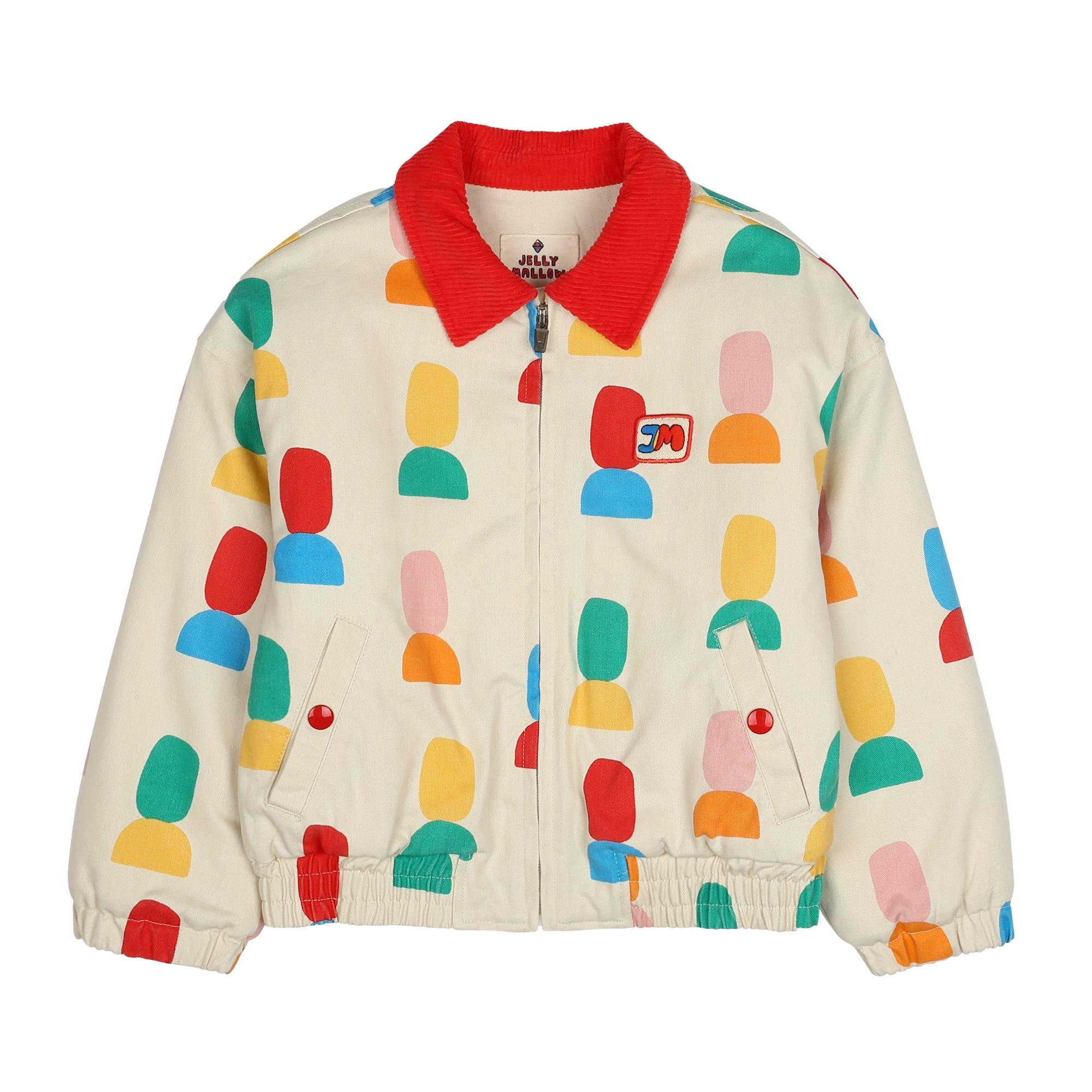 Boys & Girls Ivory Printed Zip-Up Jacket