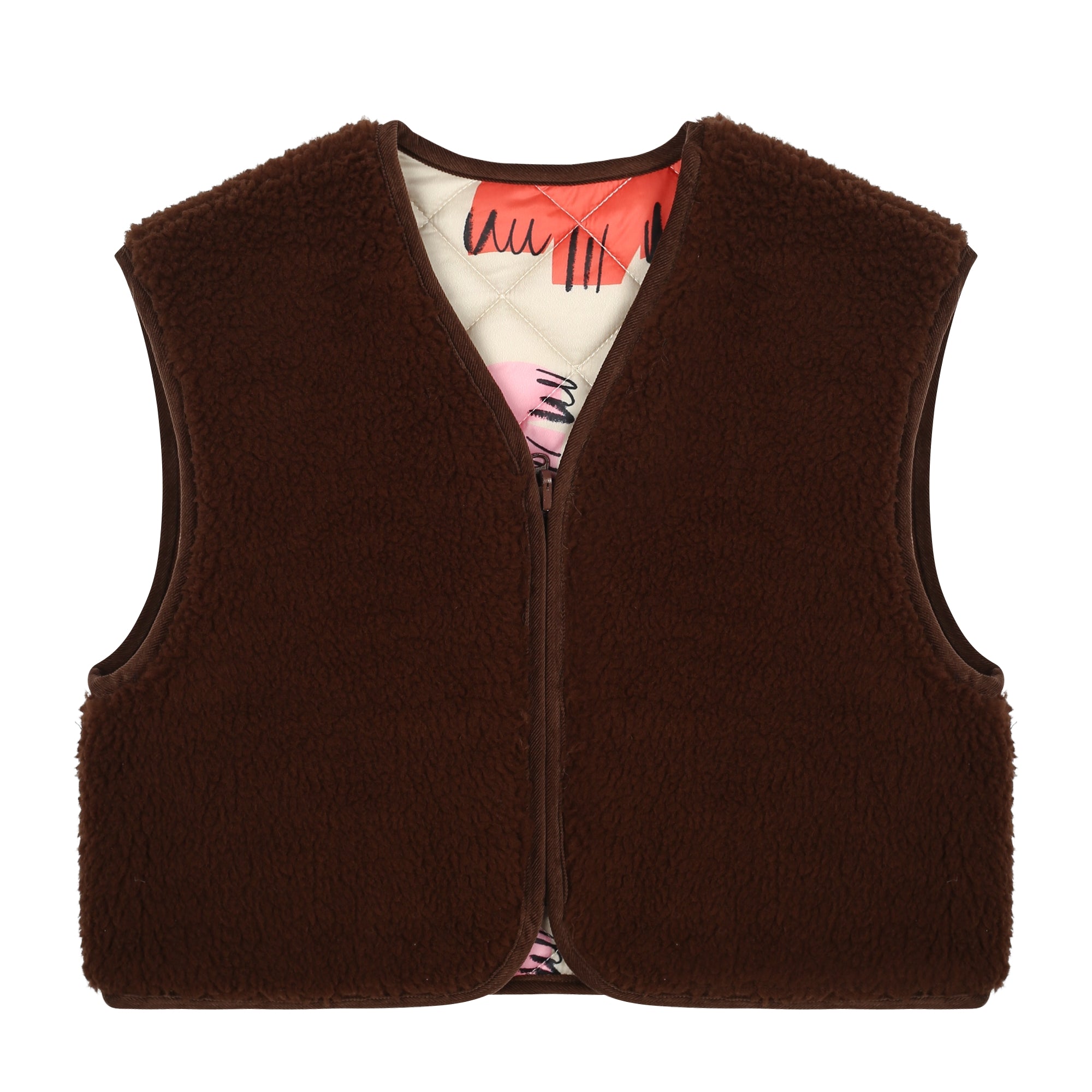 Boys & Girls Beige Reversible Gilet