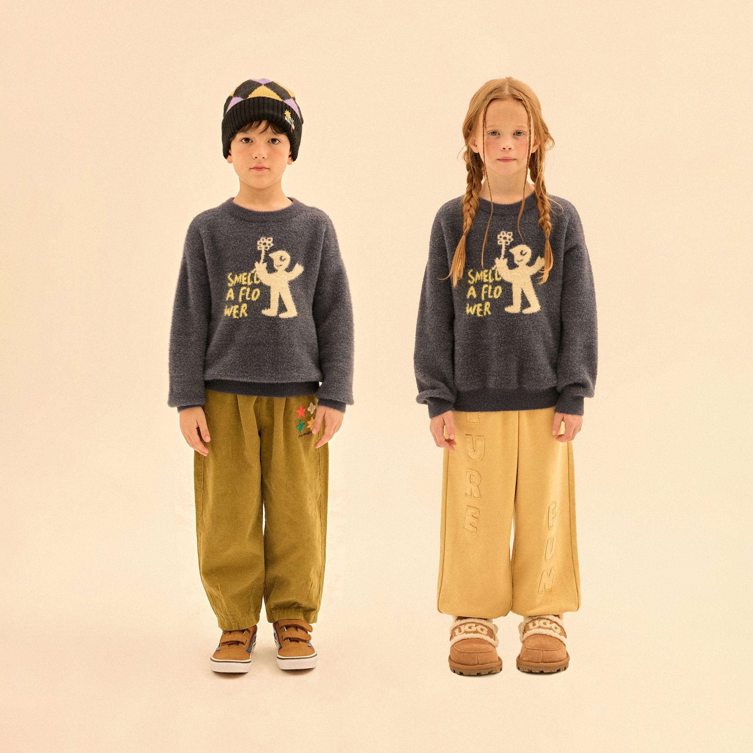 Boys & Girls Navy Jacquard Knit Sweater