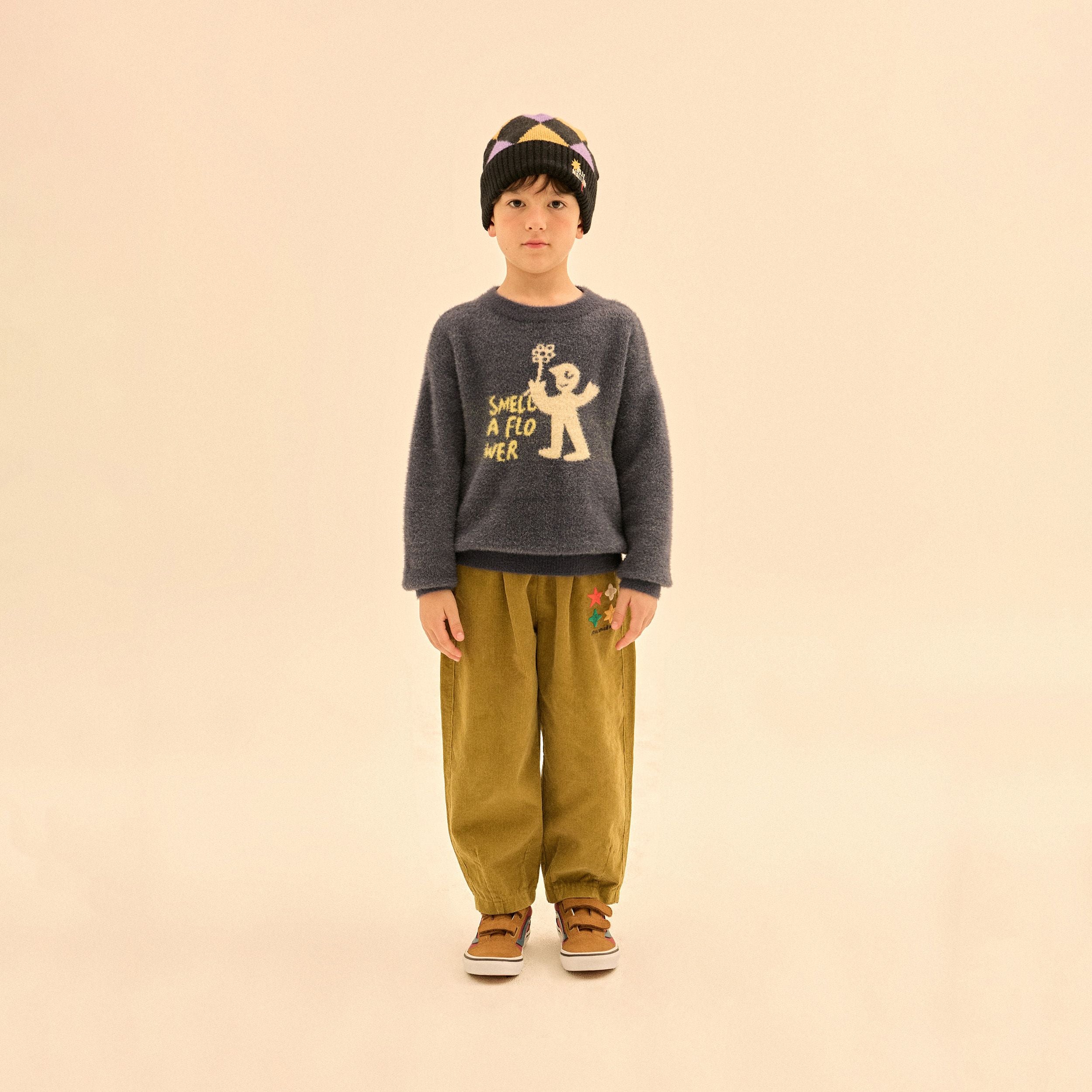 Boys & Girls Navy Jacquard Knit Sweater