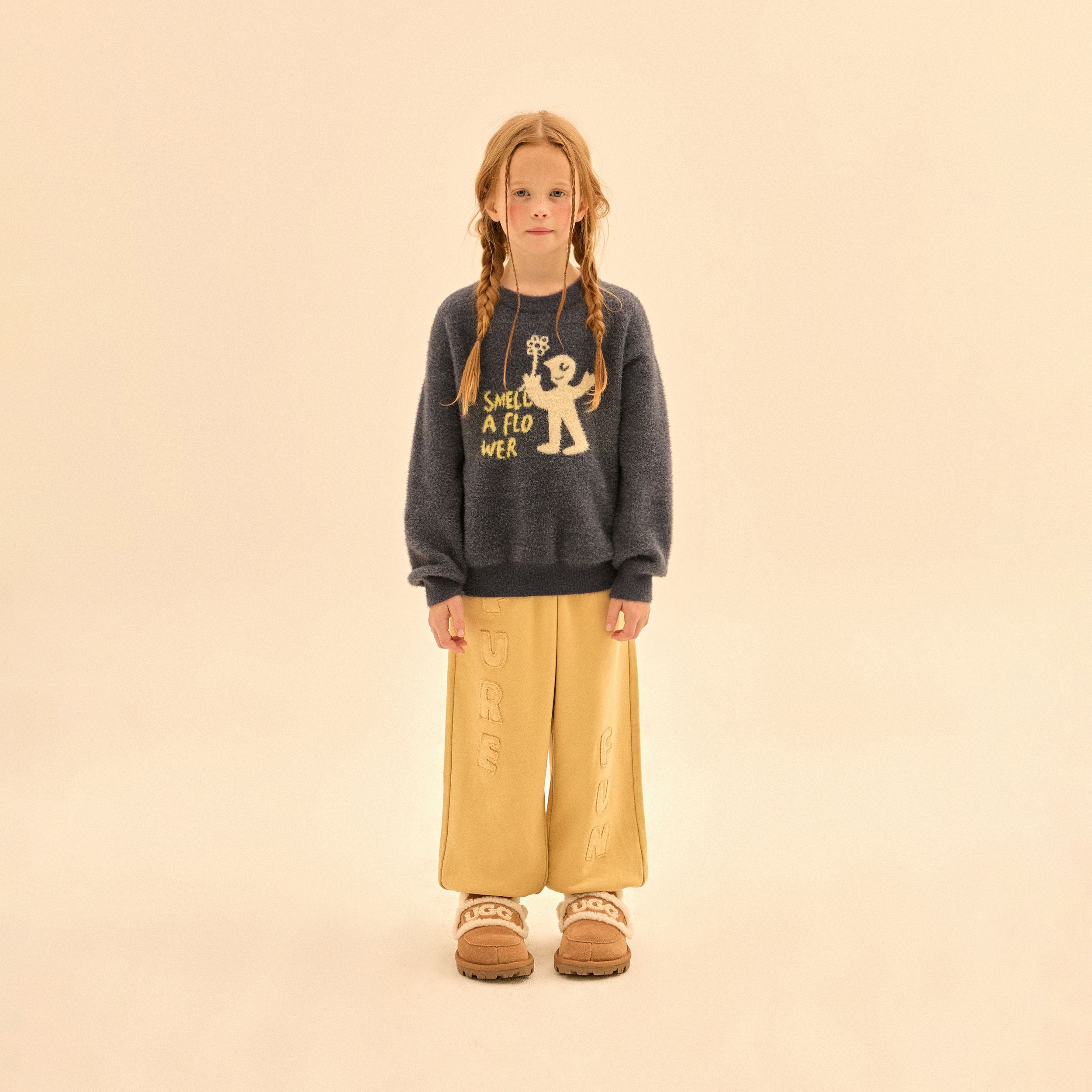 Boys & Girls Navy Jacquard Knit Sweater