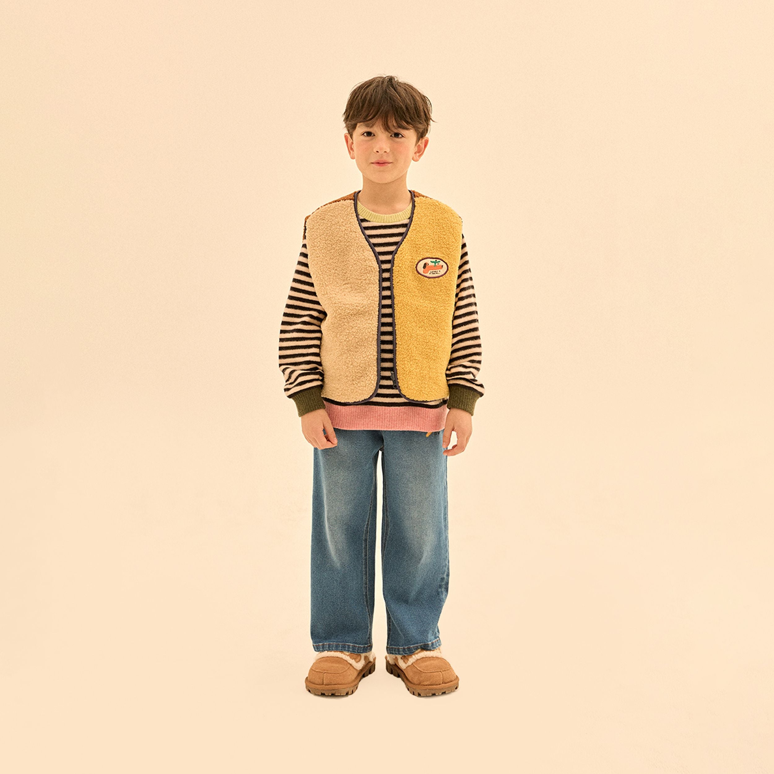 Boys & Girls Navy Reversible Padded Gilet
