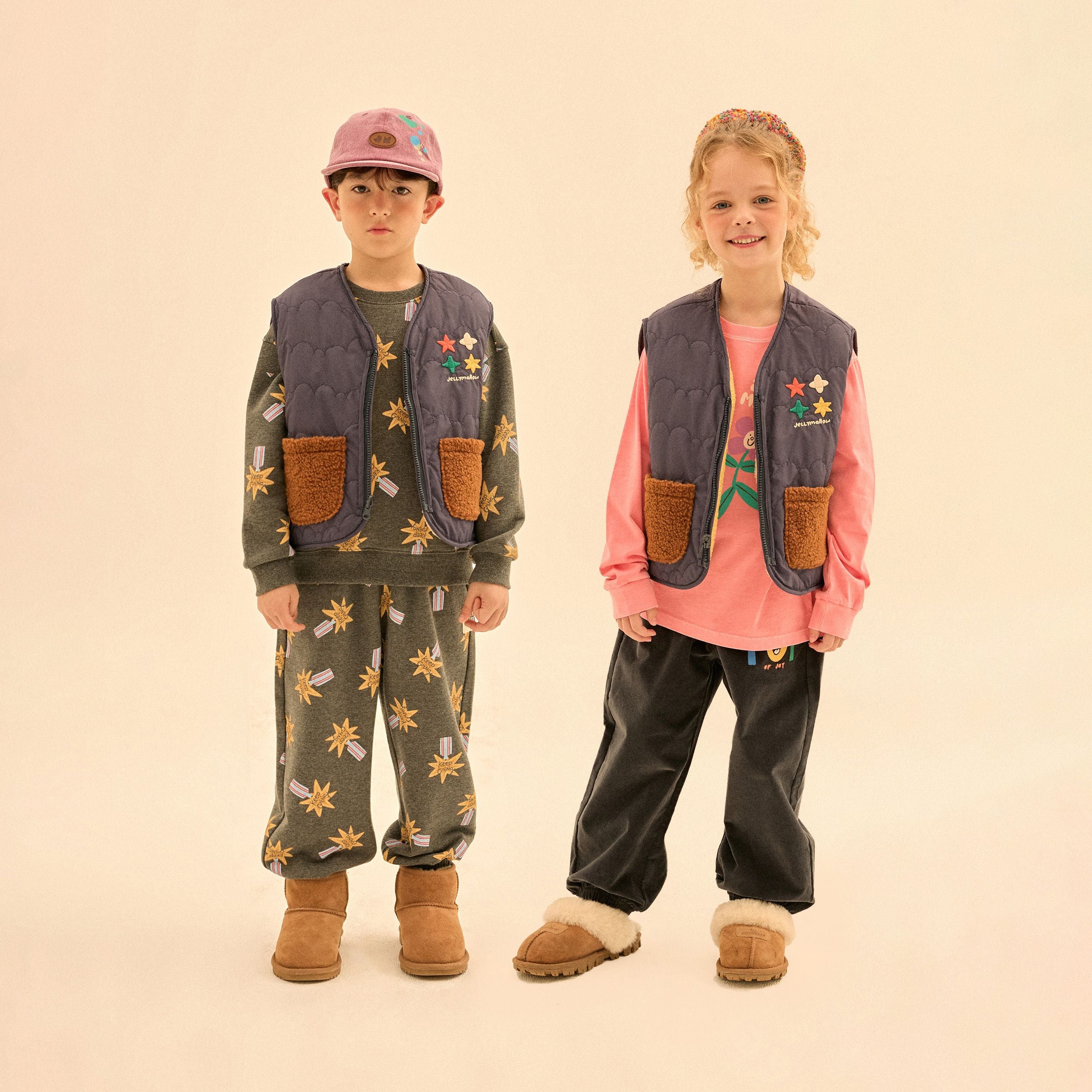 Boys & Girls Navy Reversible Padded Gilet