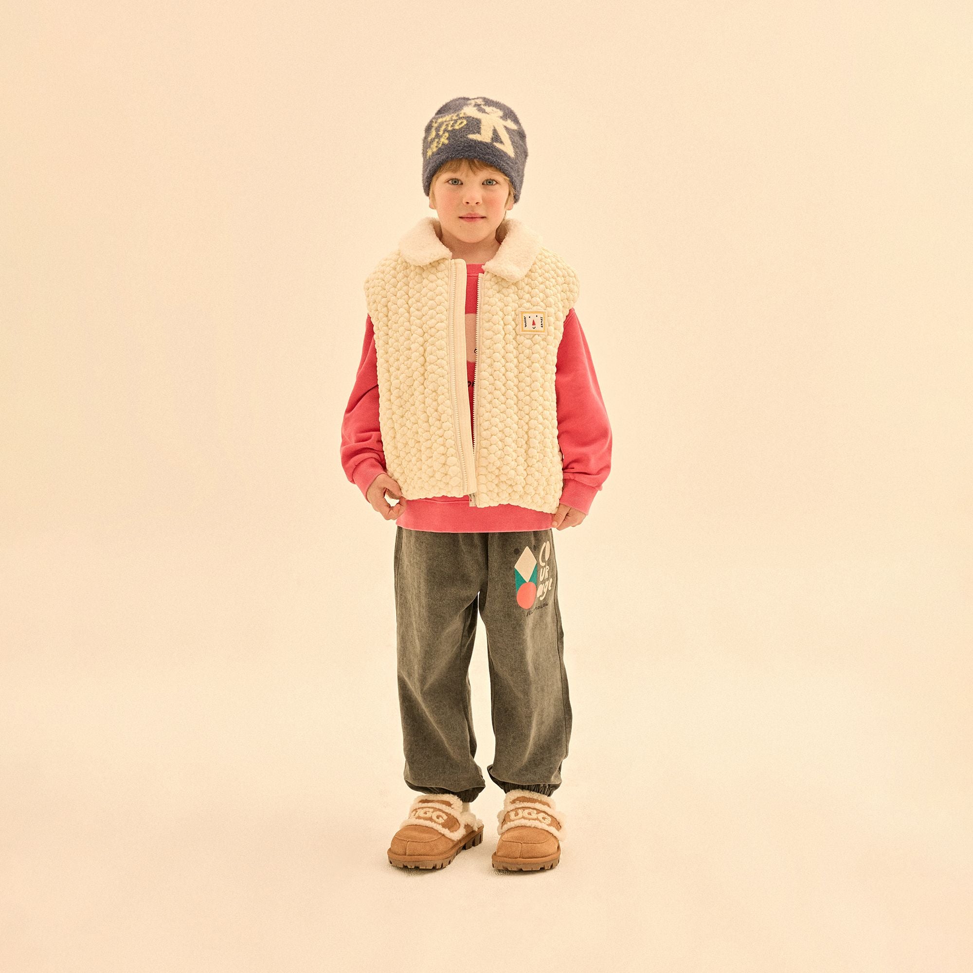 Boys & Girls Charcoal Cotton Trousers