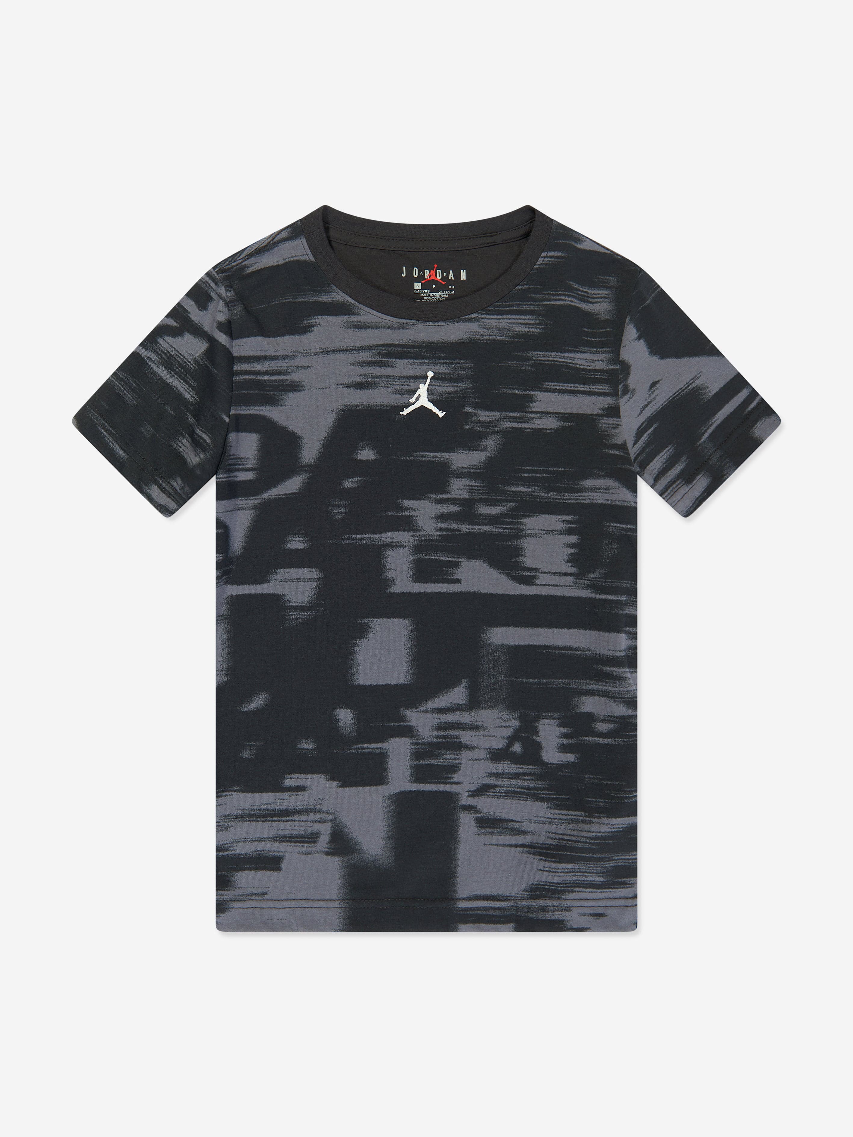 Boys MVP Jordan Motion AOP T-Shirt in Black