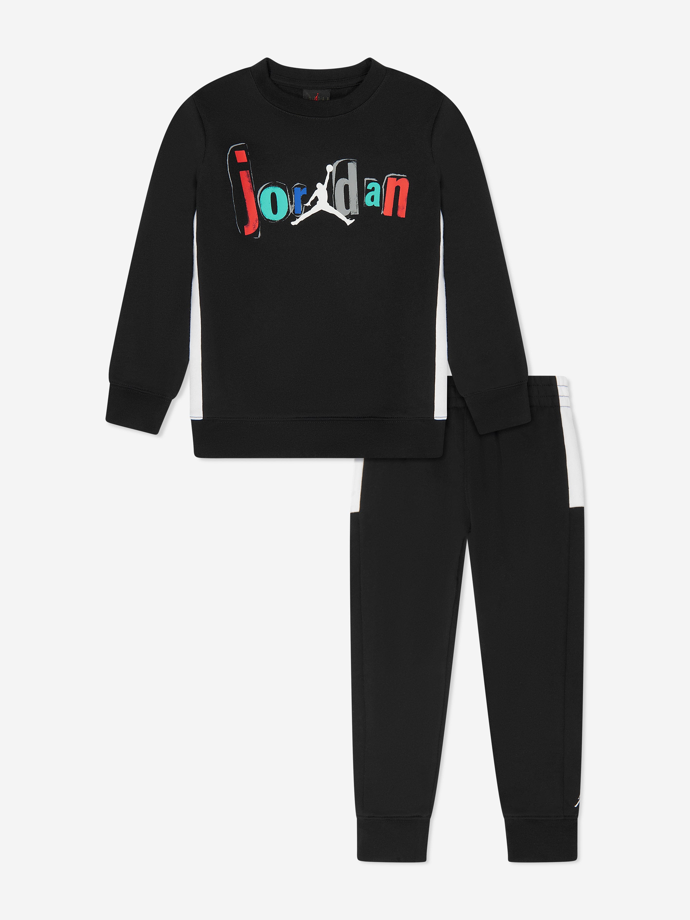 Boys Jumpman Team Blocked Tracksuit in Black