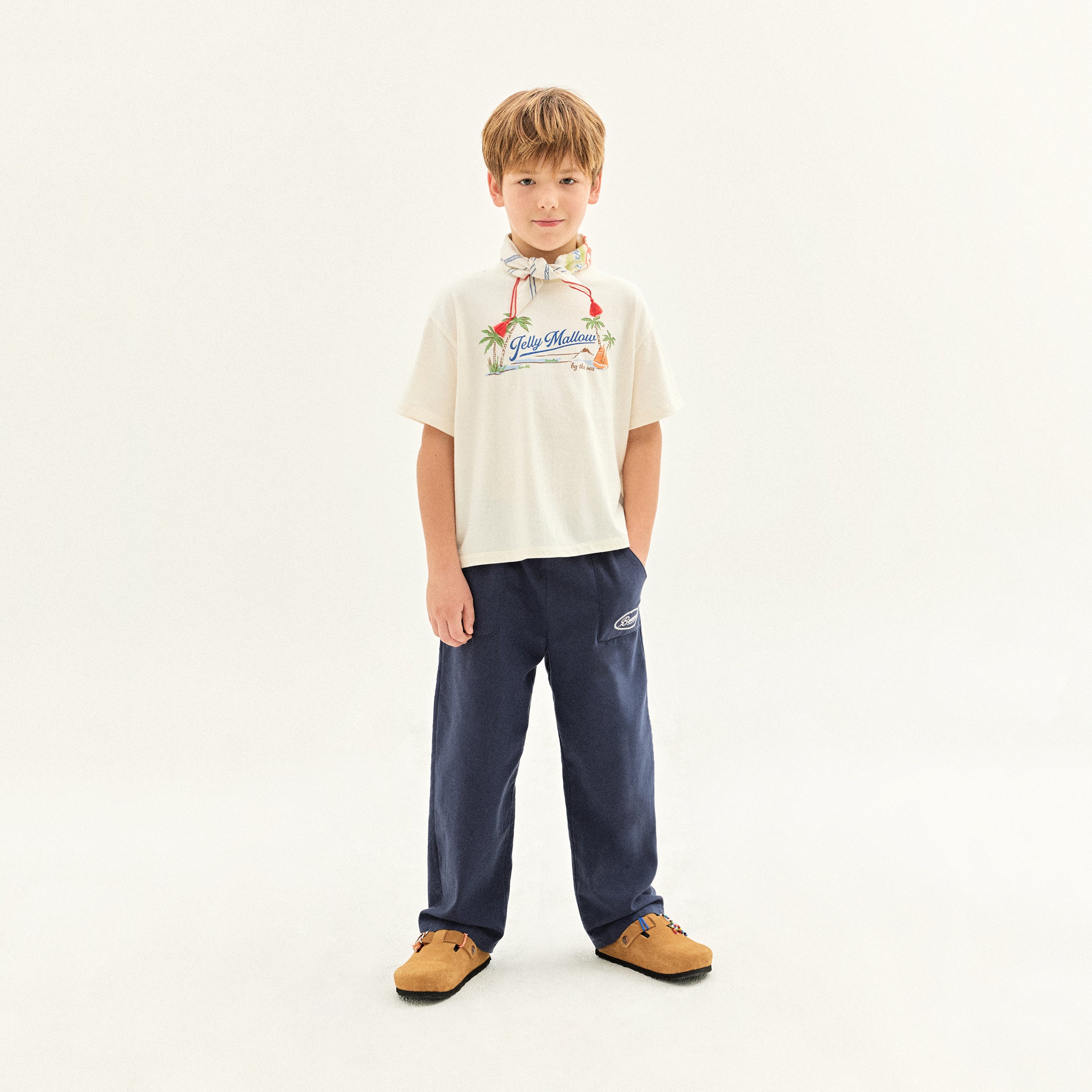 Boys & Girls Navy Cotton Trousers