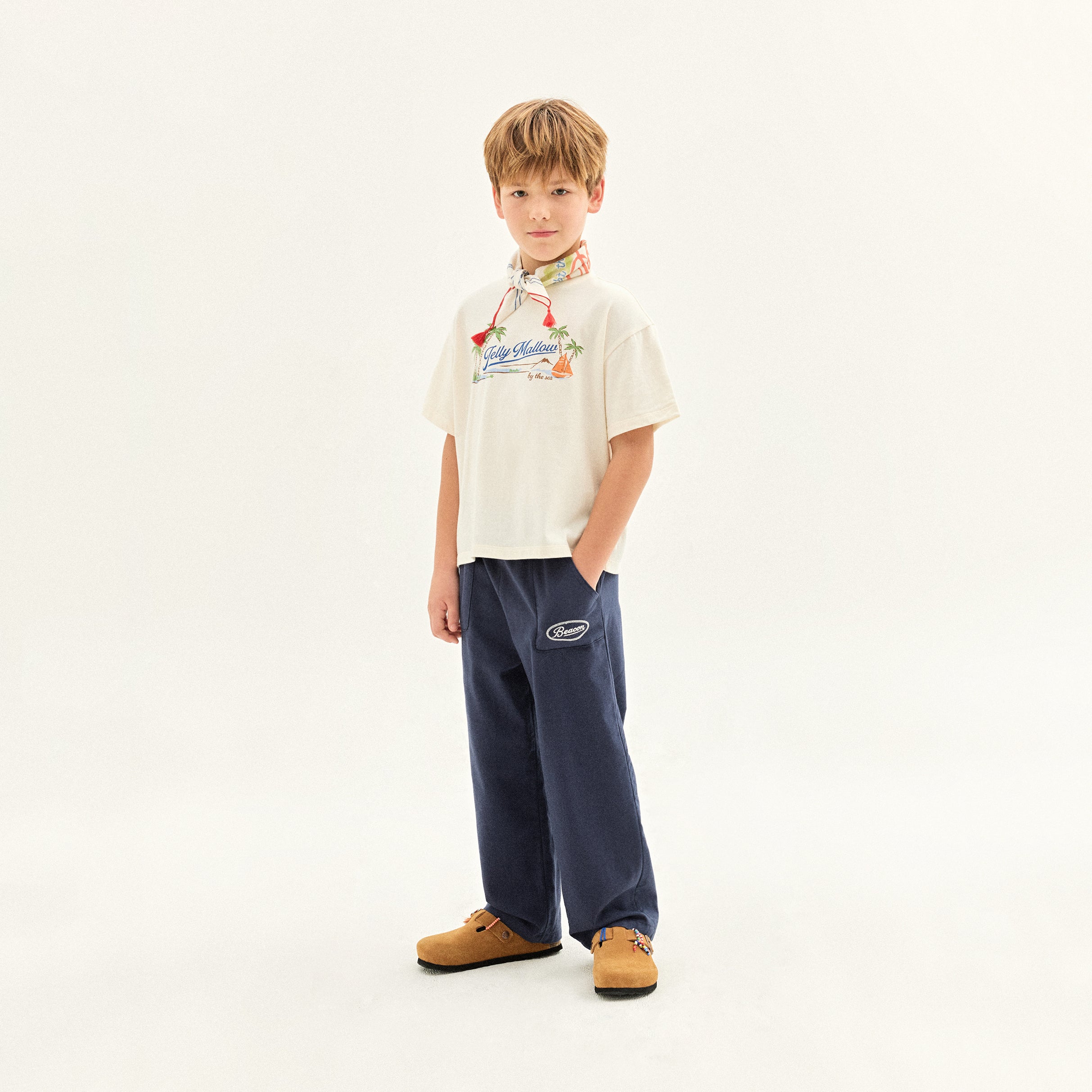 Boys & Girls Navy Cotton Trousers