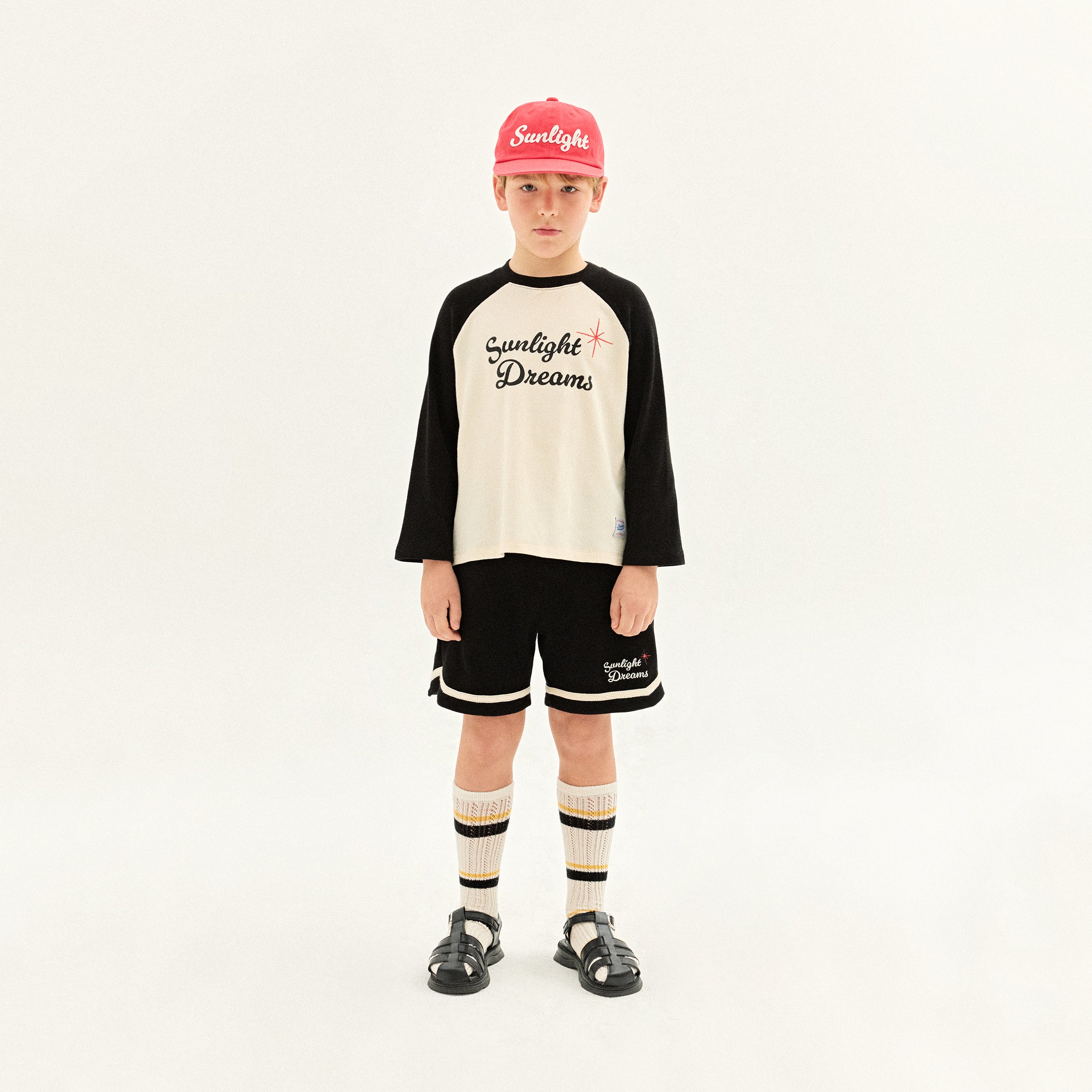 Boys & Girls Black Logo Cotton T-Shirt