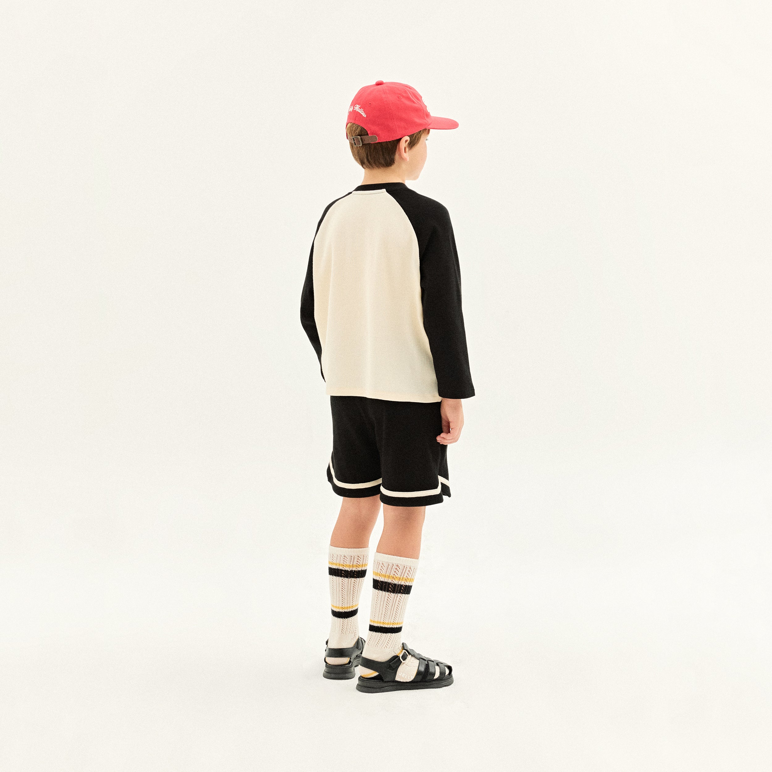 Boys & Girls Black Cotton Shorts