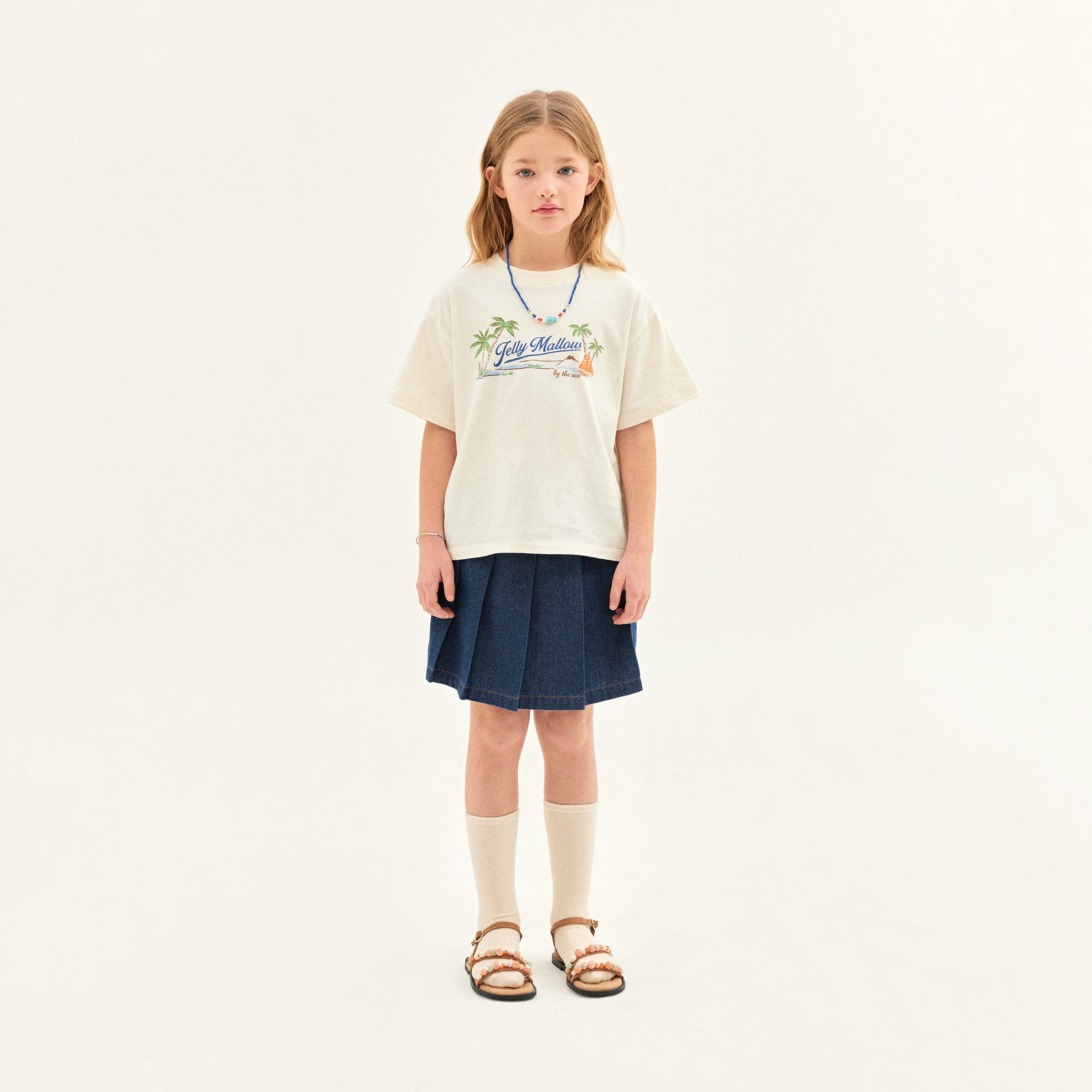 Girls Dark Blue Denim Skirt