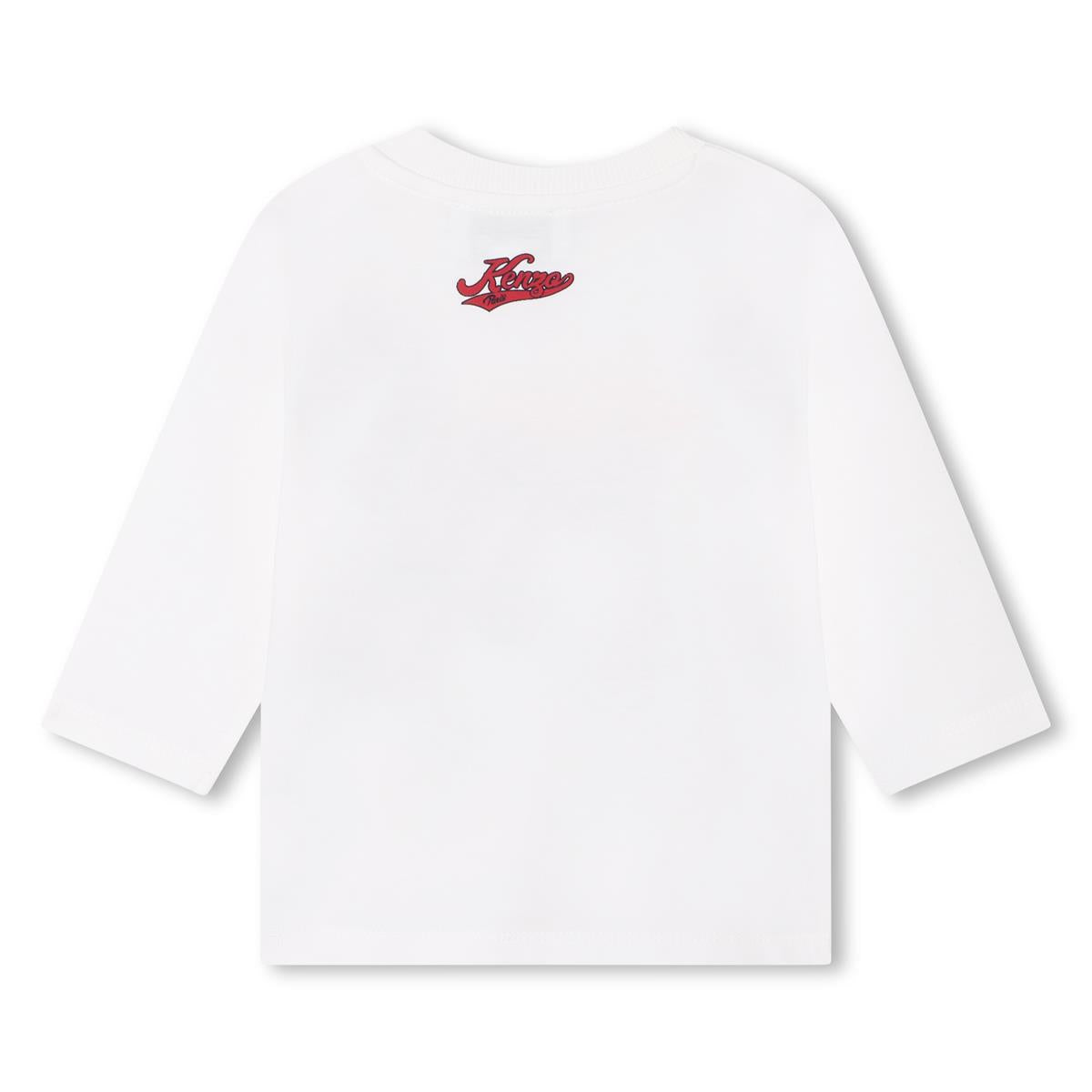 Baby Boys White Logo Cotton T-Shirt