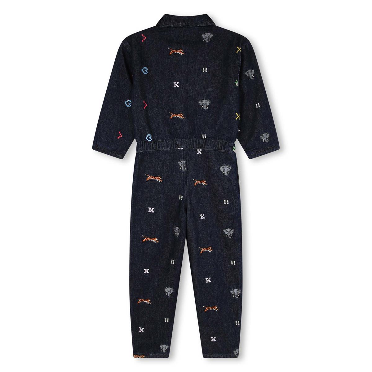 Boys & Girls Black Denim Jumpsuit