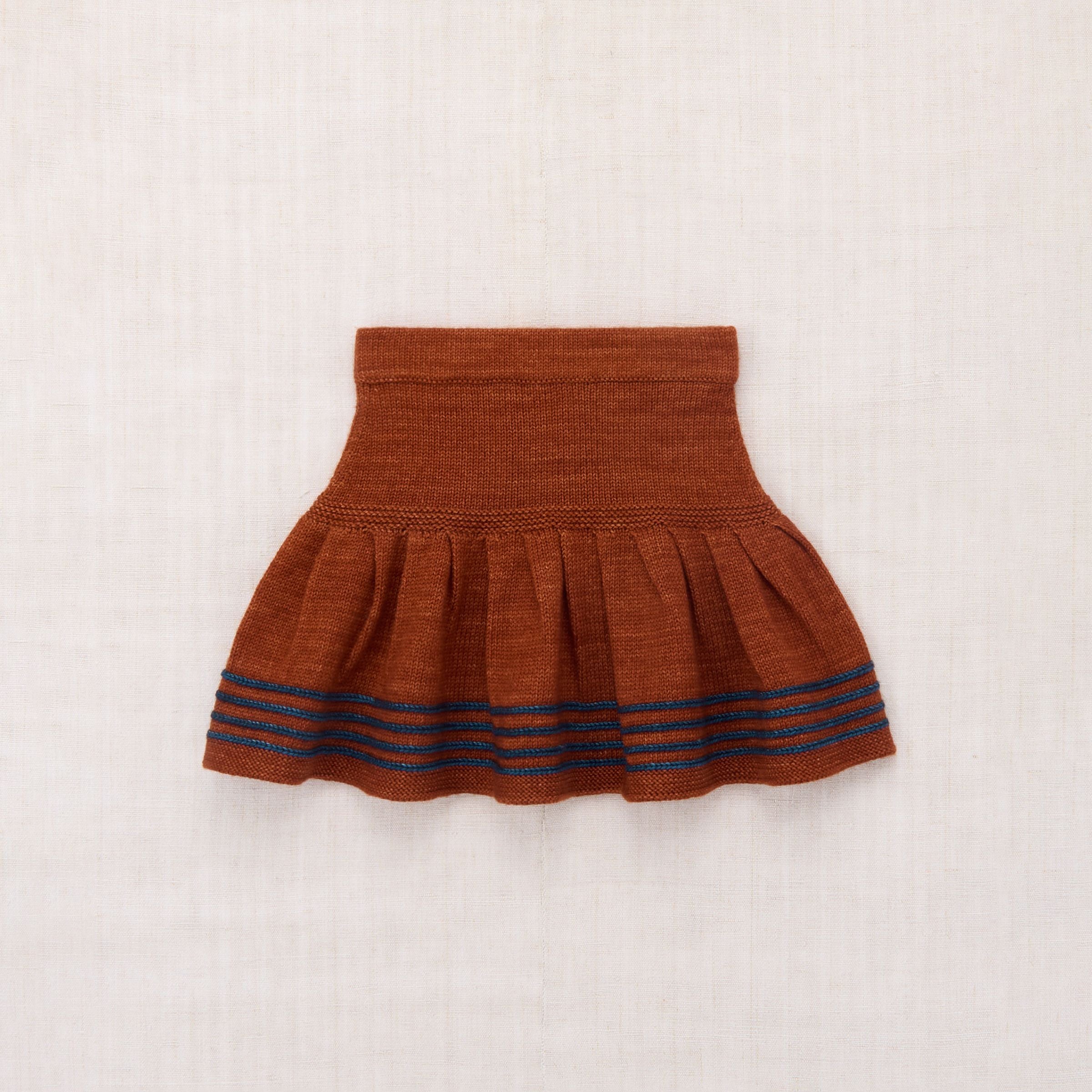 Girls Caramel Wool Skirt