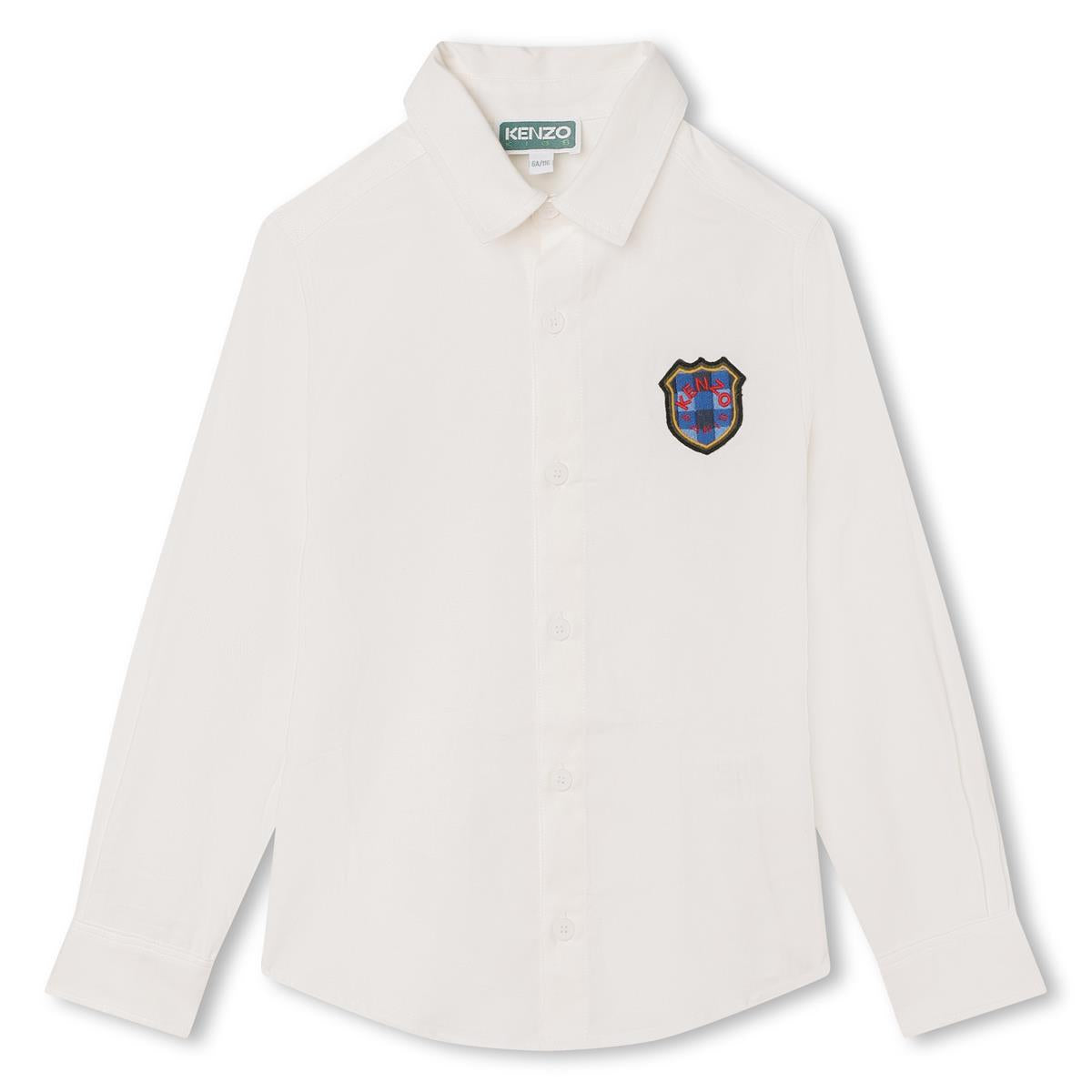 Boys White Cotton Shirt