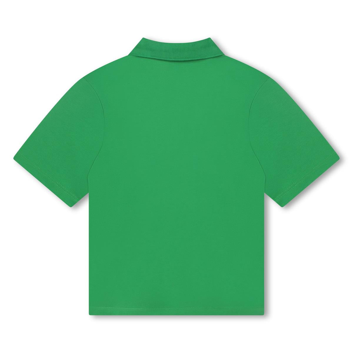 Boys Green Cotton Polo Shirt