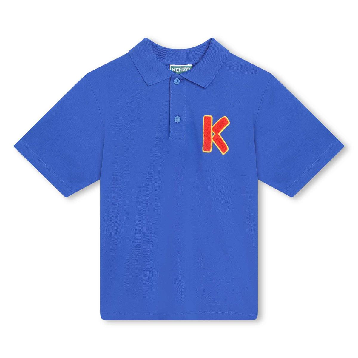 Boys Blue Cotton Polo Shirt