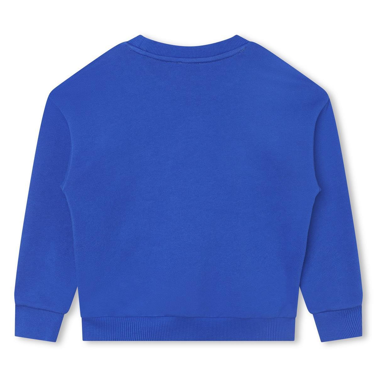 Boys Blue Logo Cotton Sweatshirt