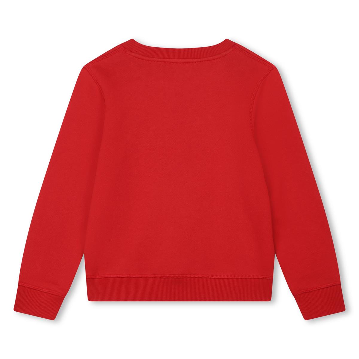Boys Red Logo Cotton Sweatshirt