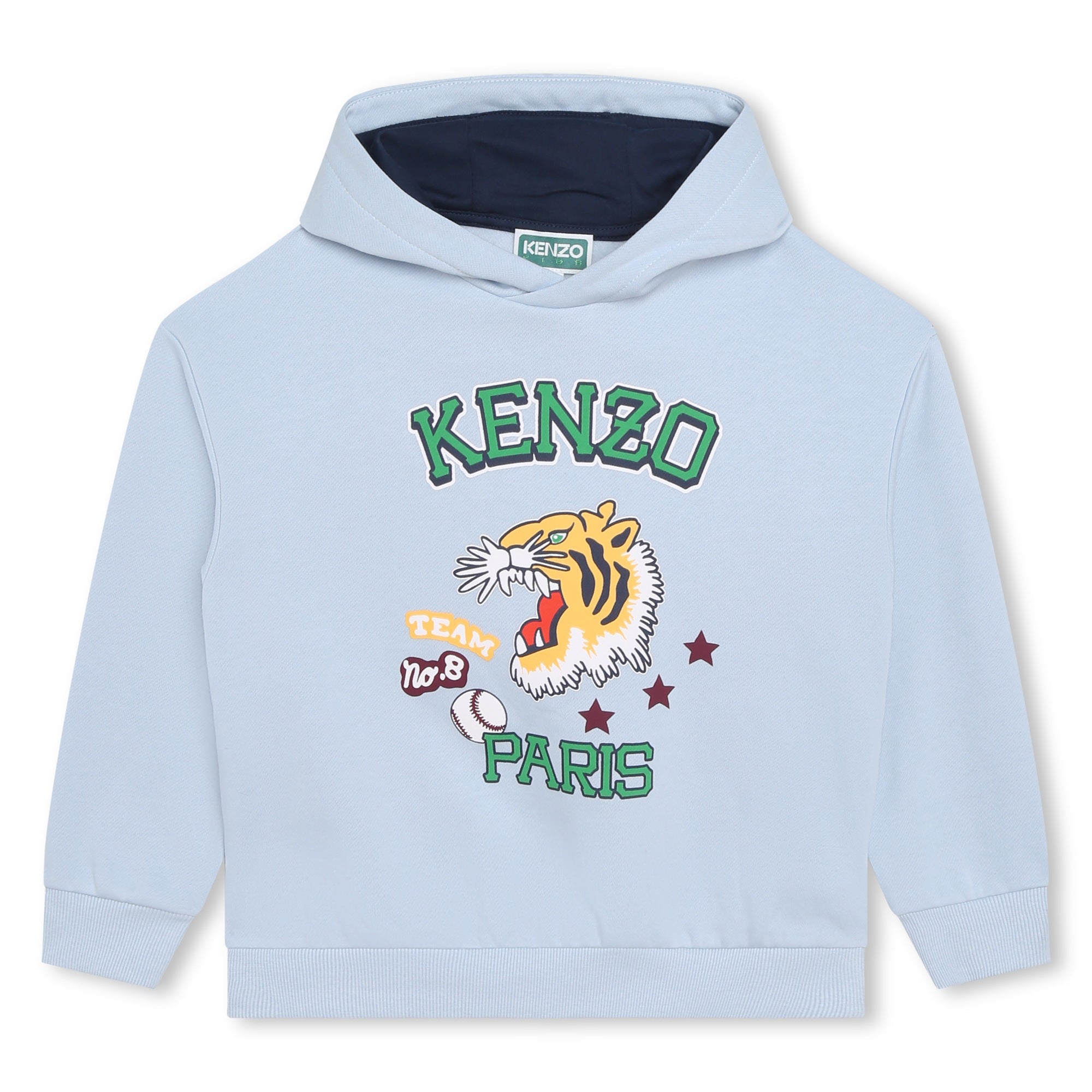Boys & Girls Light Blue Printed Cotton Sweatshirt