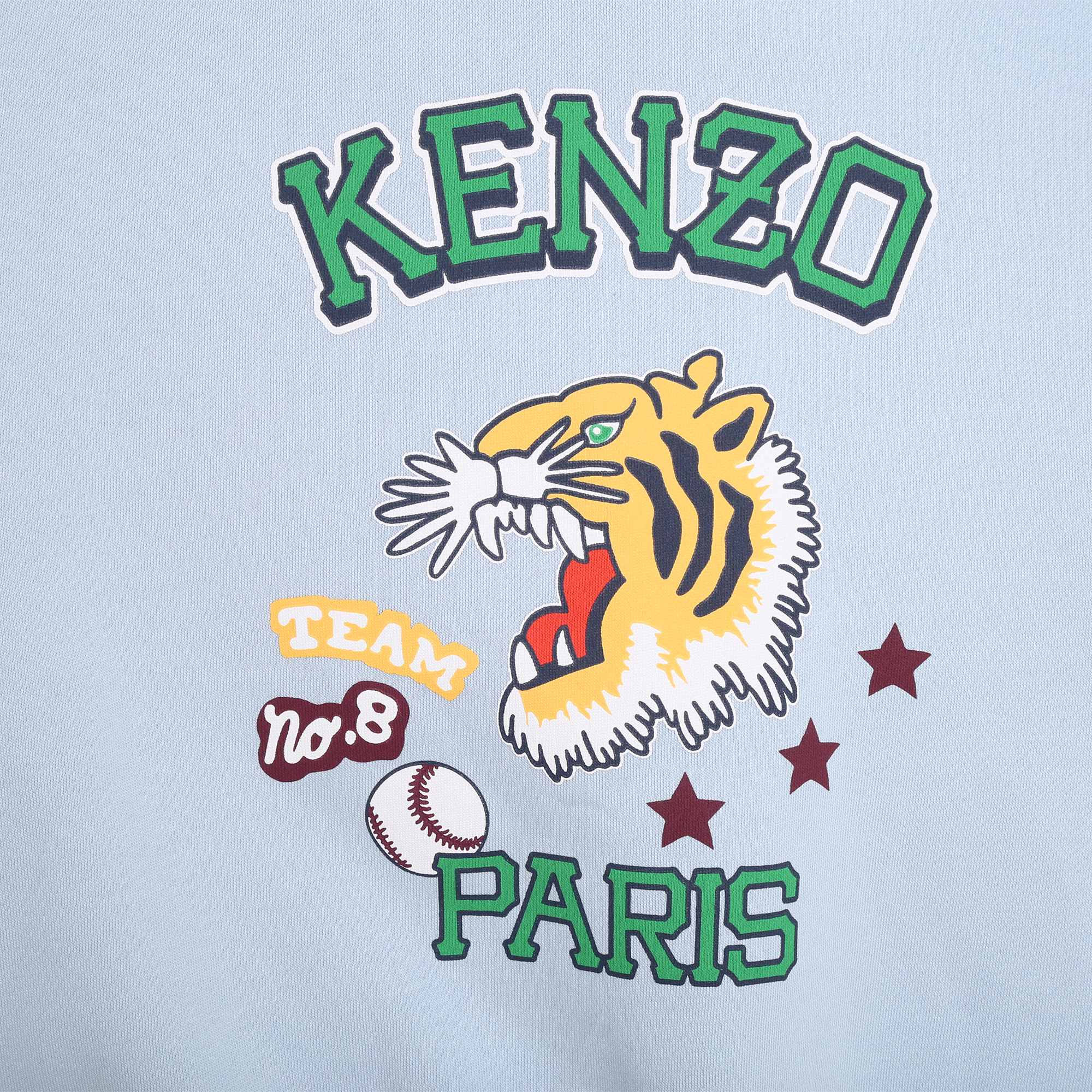 Boys & Girls Light Blue Printed Cotton Sweatshirt