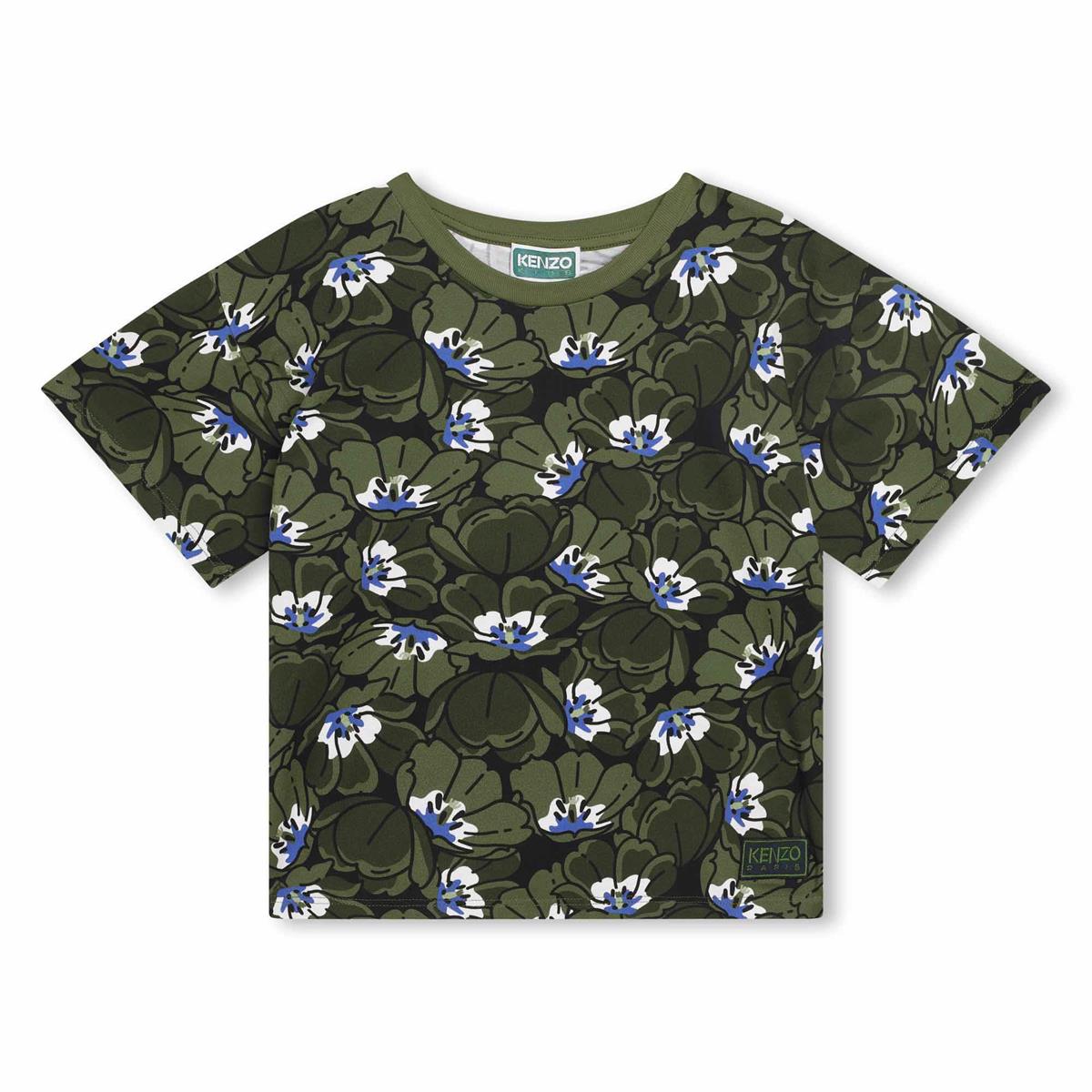 Boys Dark Green Cotton T-Shirt