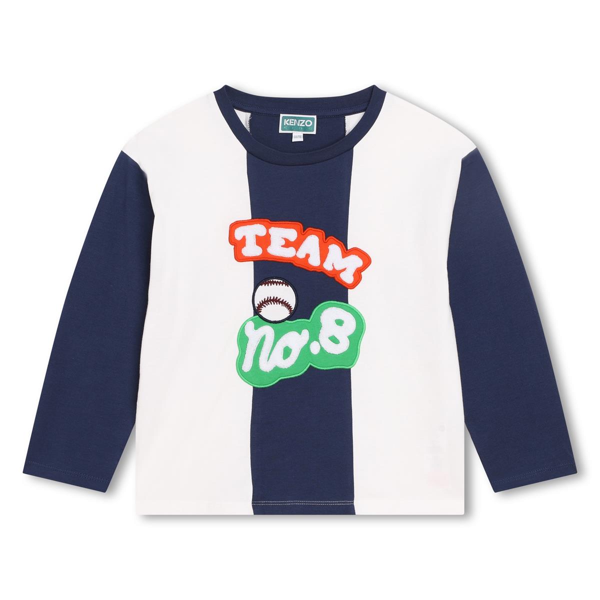 Boys Blue Logo Cotton T-Shirt