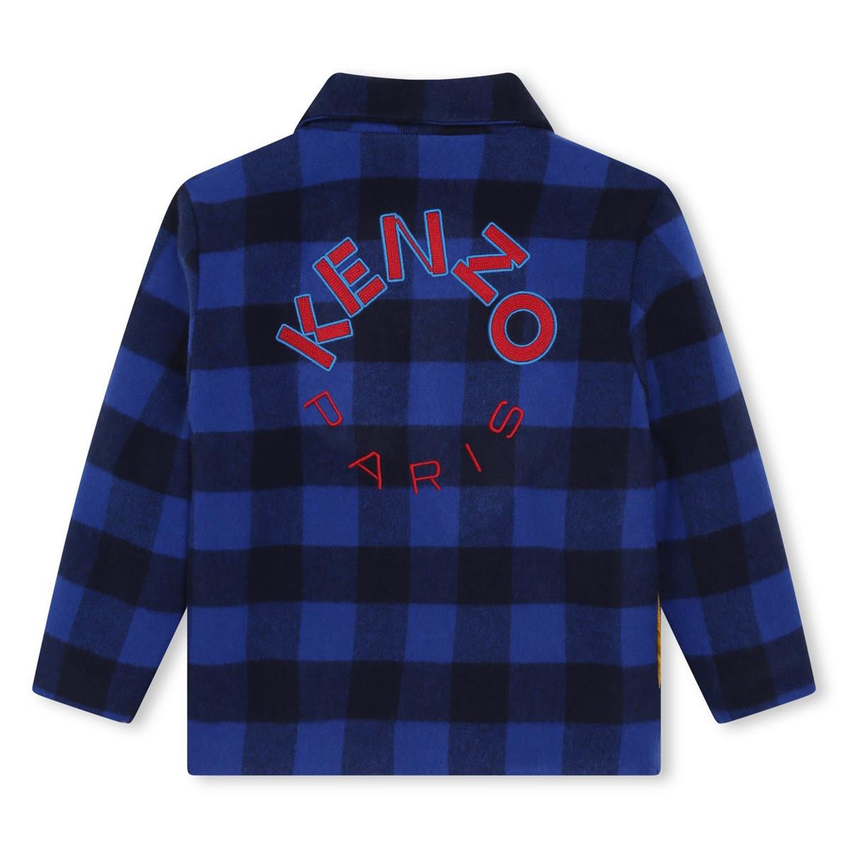 Boys Blue Check Coat