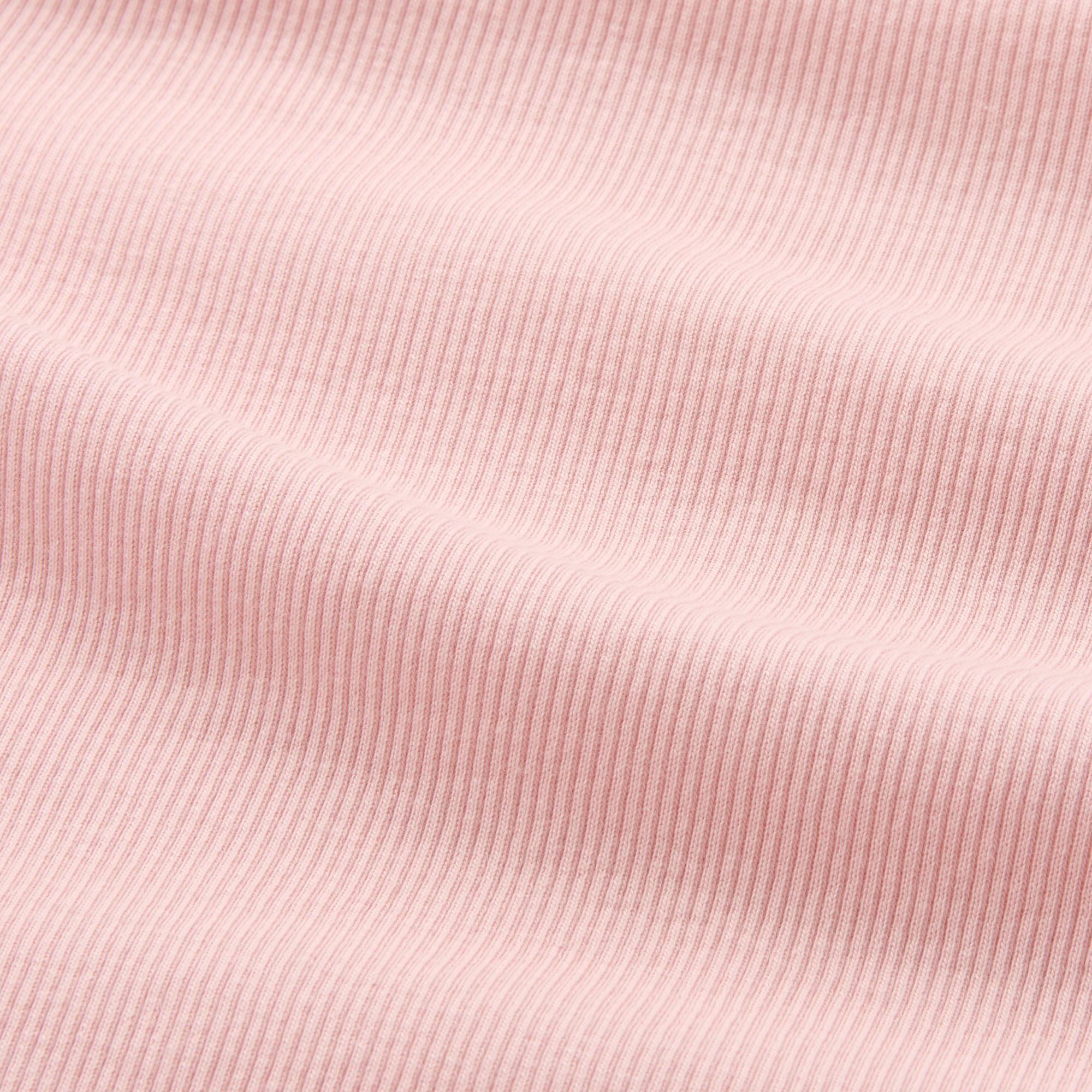 Girls Pink Ruffled Cotton Turtleneck
