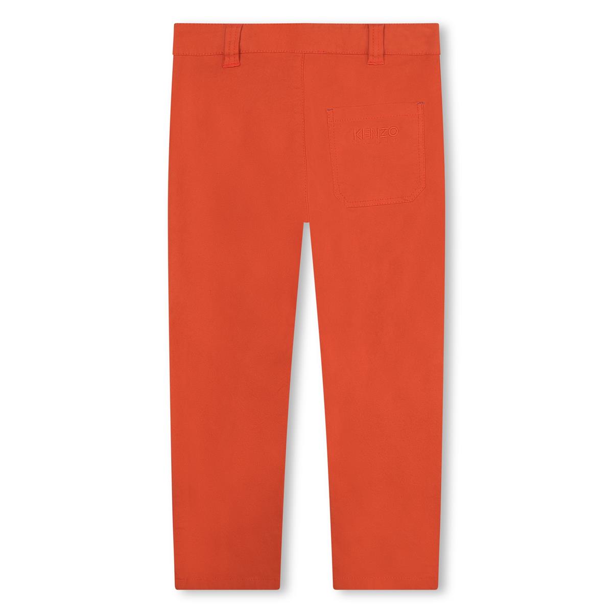 Boys & Girls Orange Printed Trousers