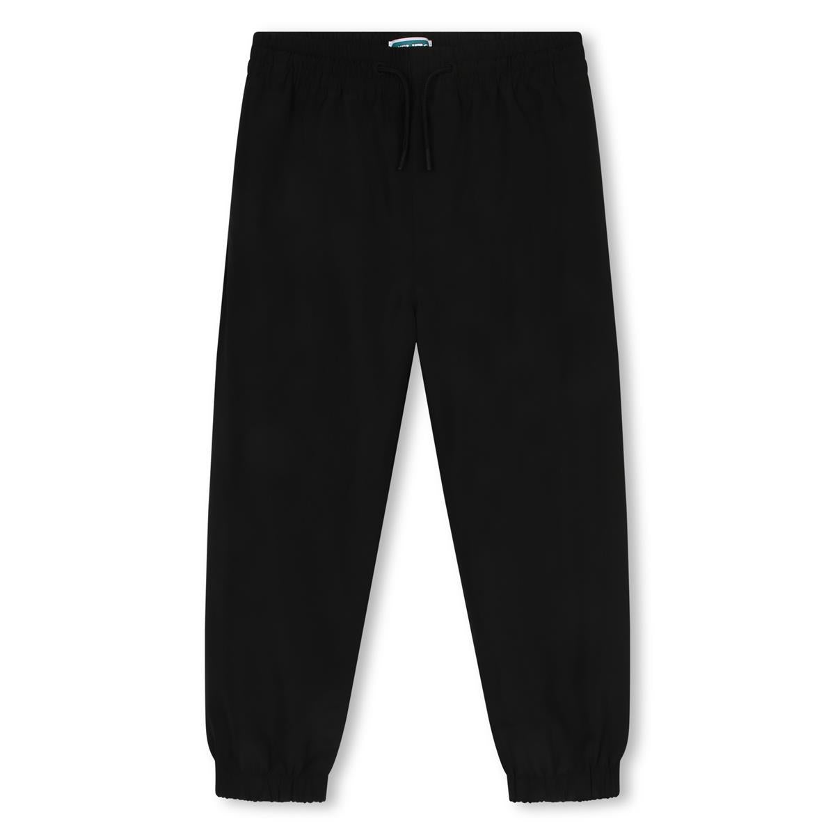 Boys & Girls Black Cotton Trousers