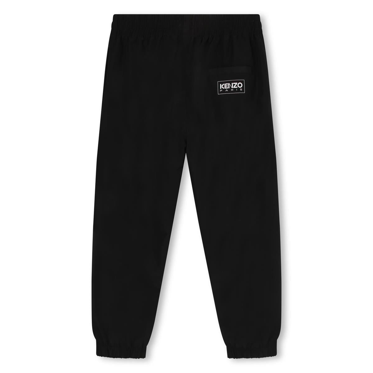 Boys & Girls Black Cotton Trousers