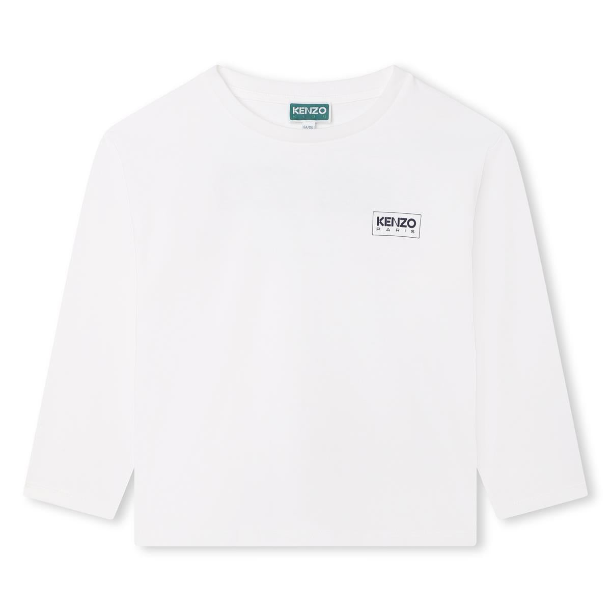Boys & Girls White Logo Cotton T-Shirt