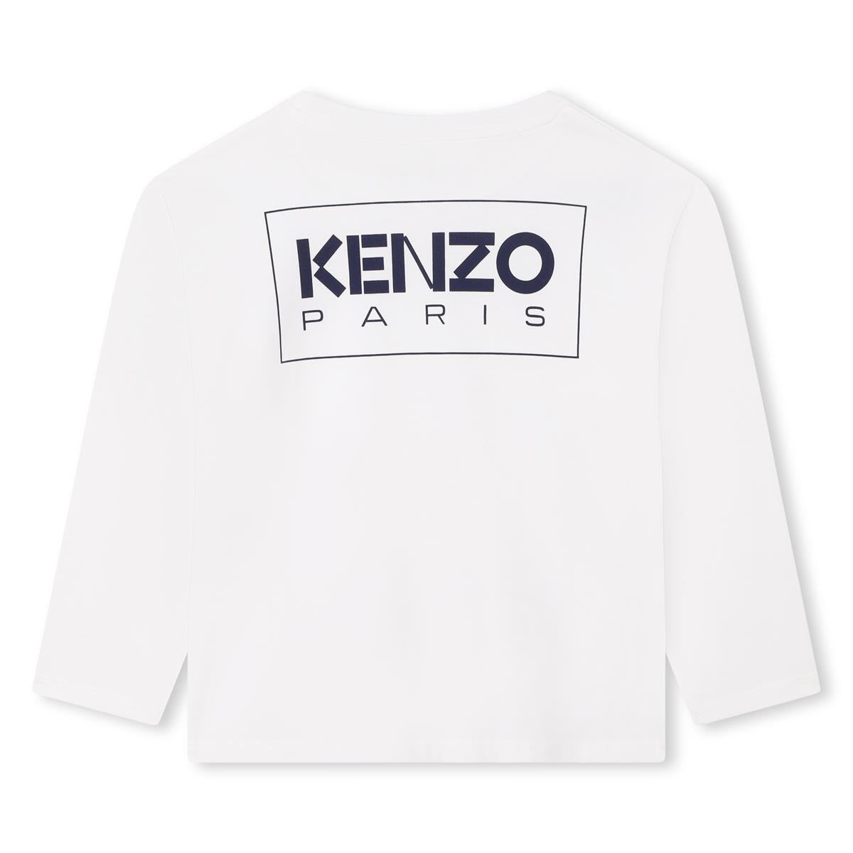 Boys & Girls White Logo Cotton T-Shirt