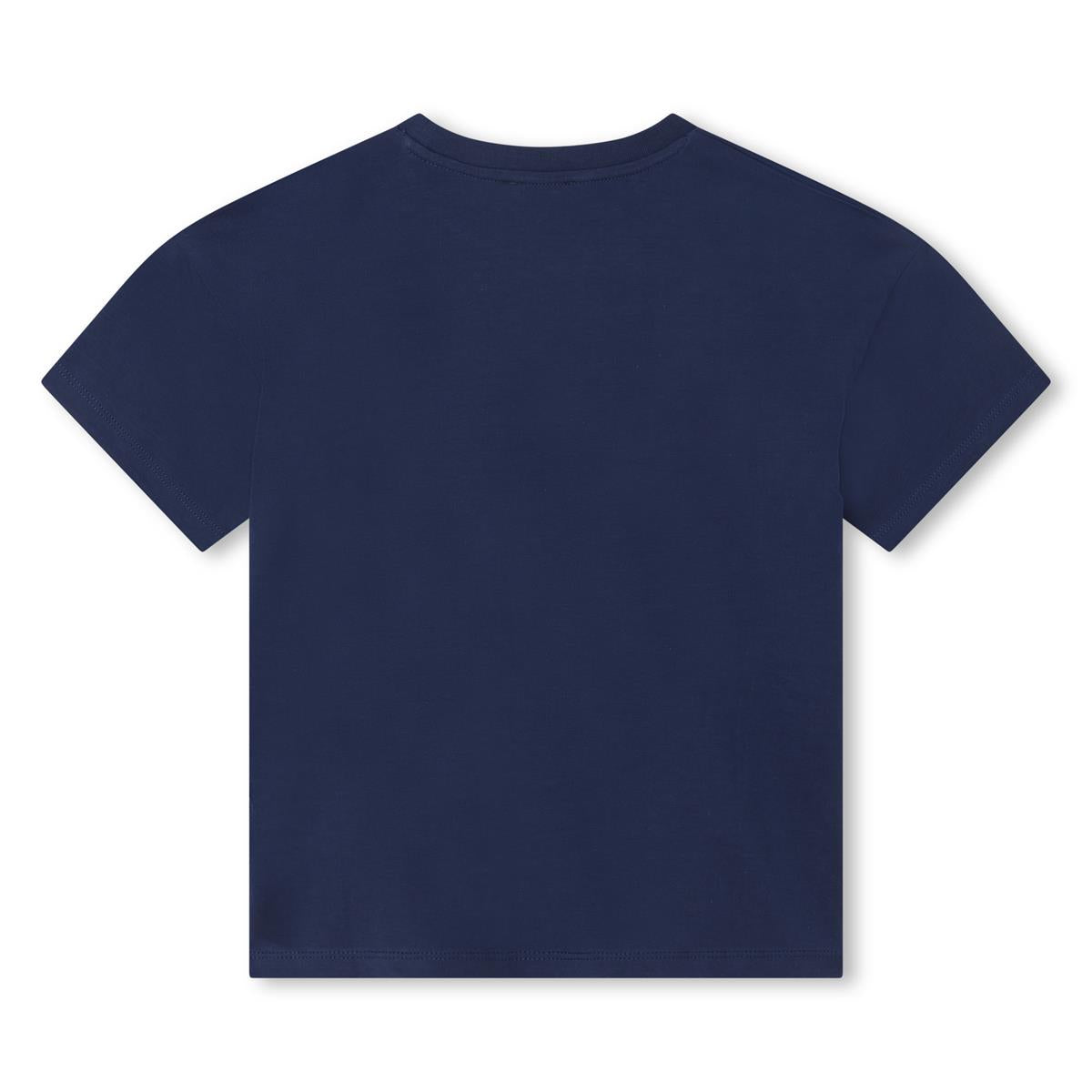 Boys & Girls Navy Logo Cotton T-Shirt